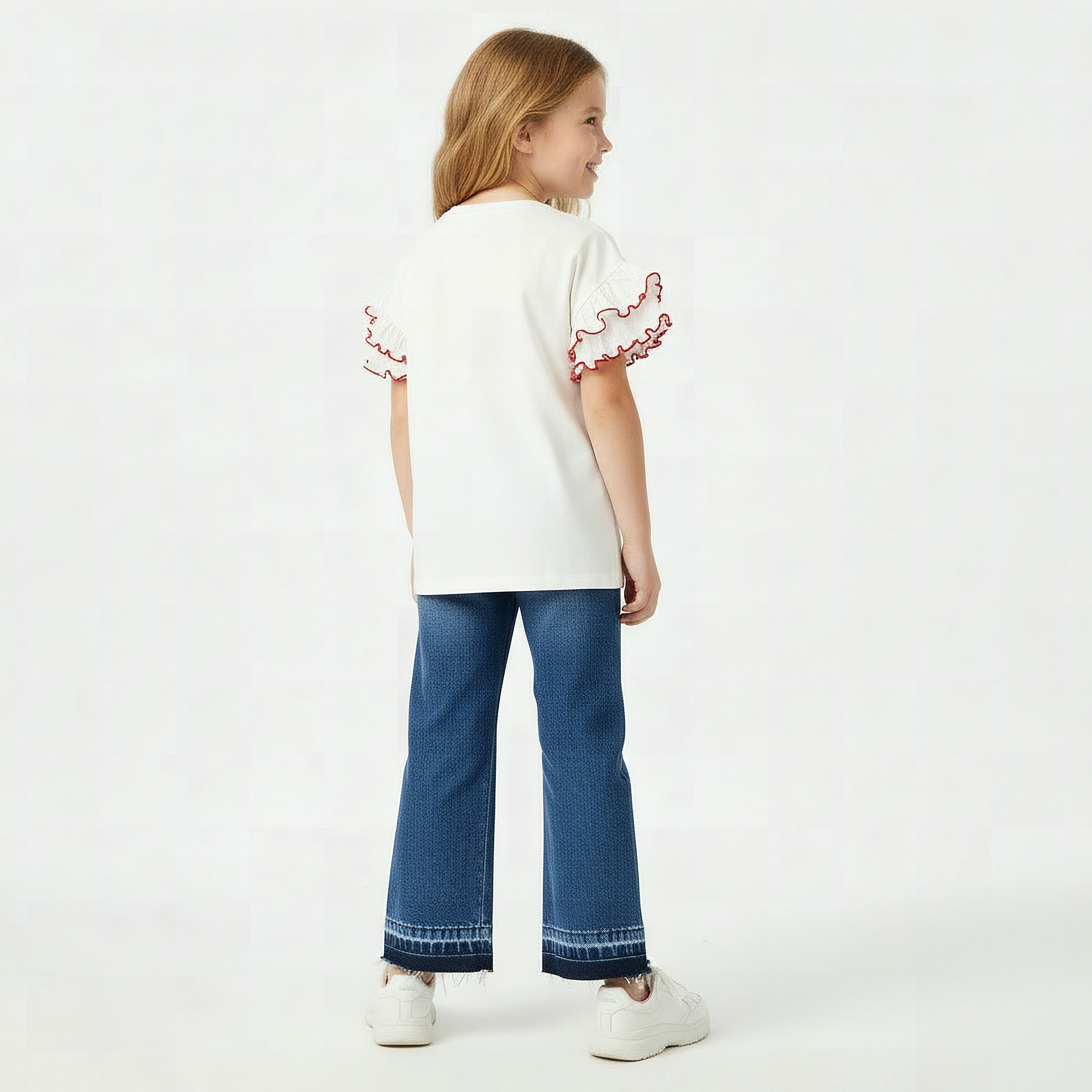 Lee Cooper Crew Neck Short Sleeve T-Shirt with Graphic Print-girls-clothing-tshirts-image-3