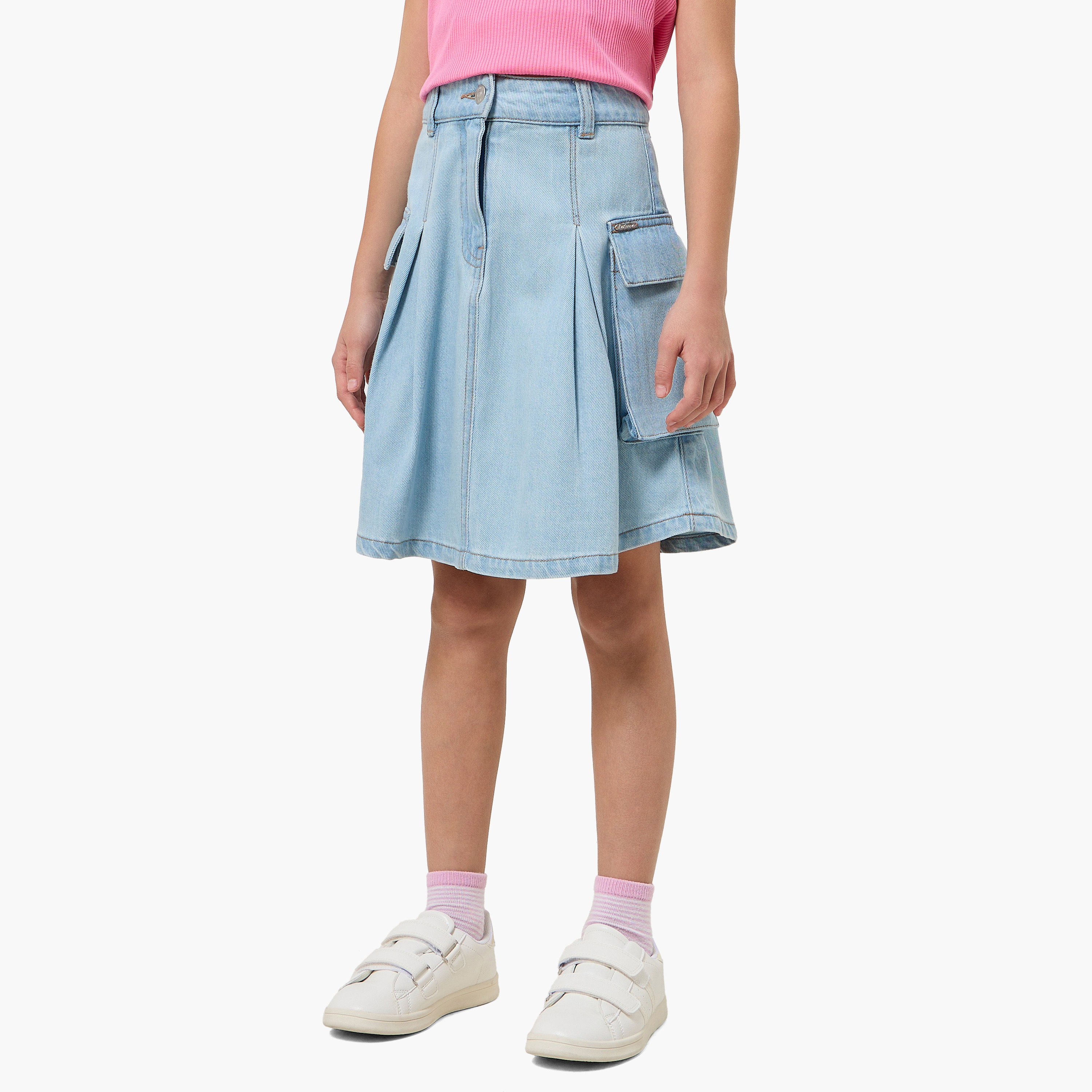 Lee Cooper Skirt with Flap Pockets-girls-clothing-bottoms-skirts-image-1