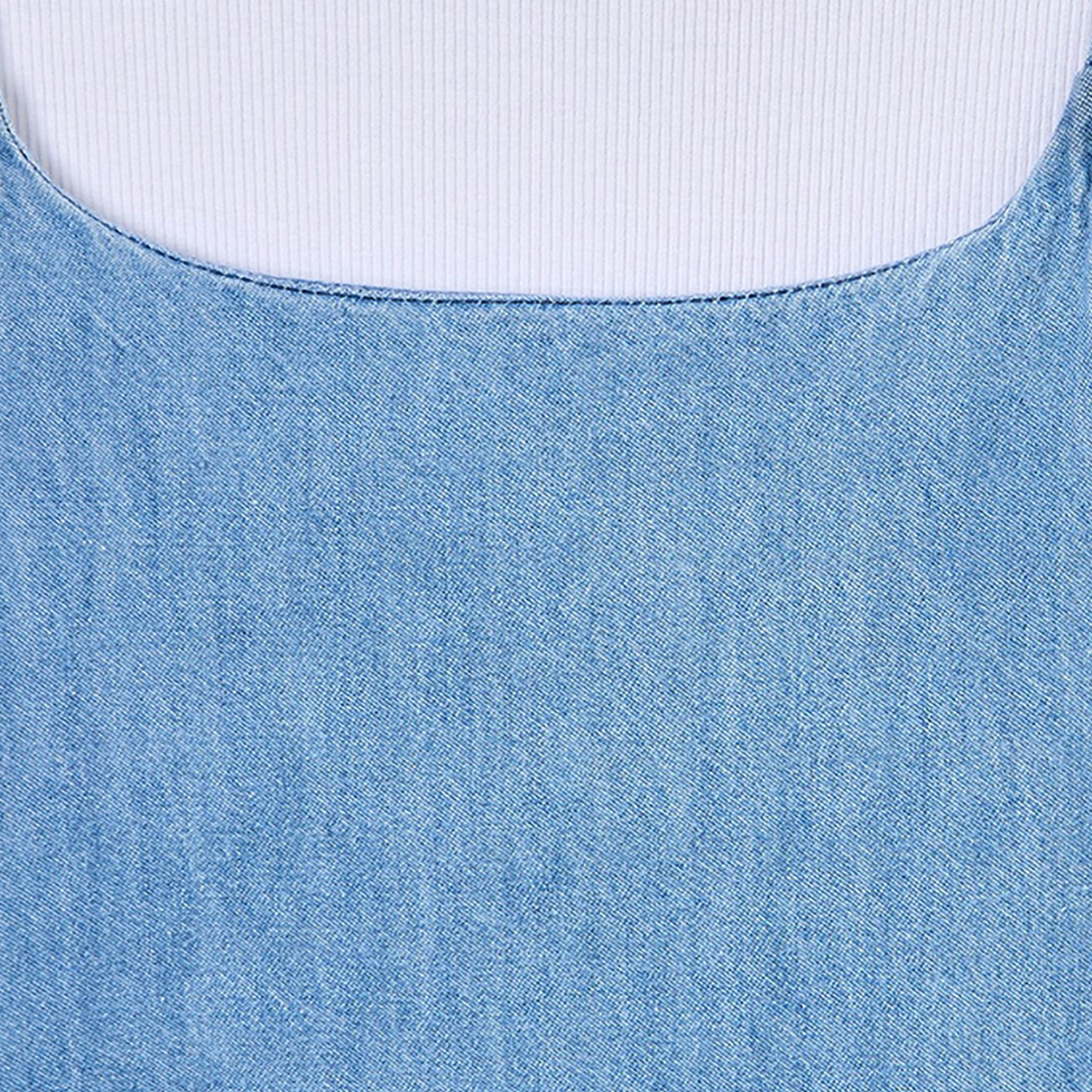 Lee Cooper Crew Neck Short Sleeves T-shirt with Pinafore-girls-clothing-dressesandjumpsuits-image-4