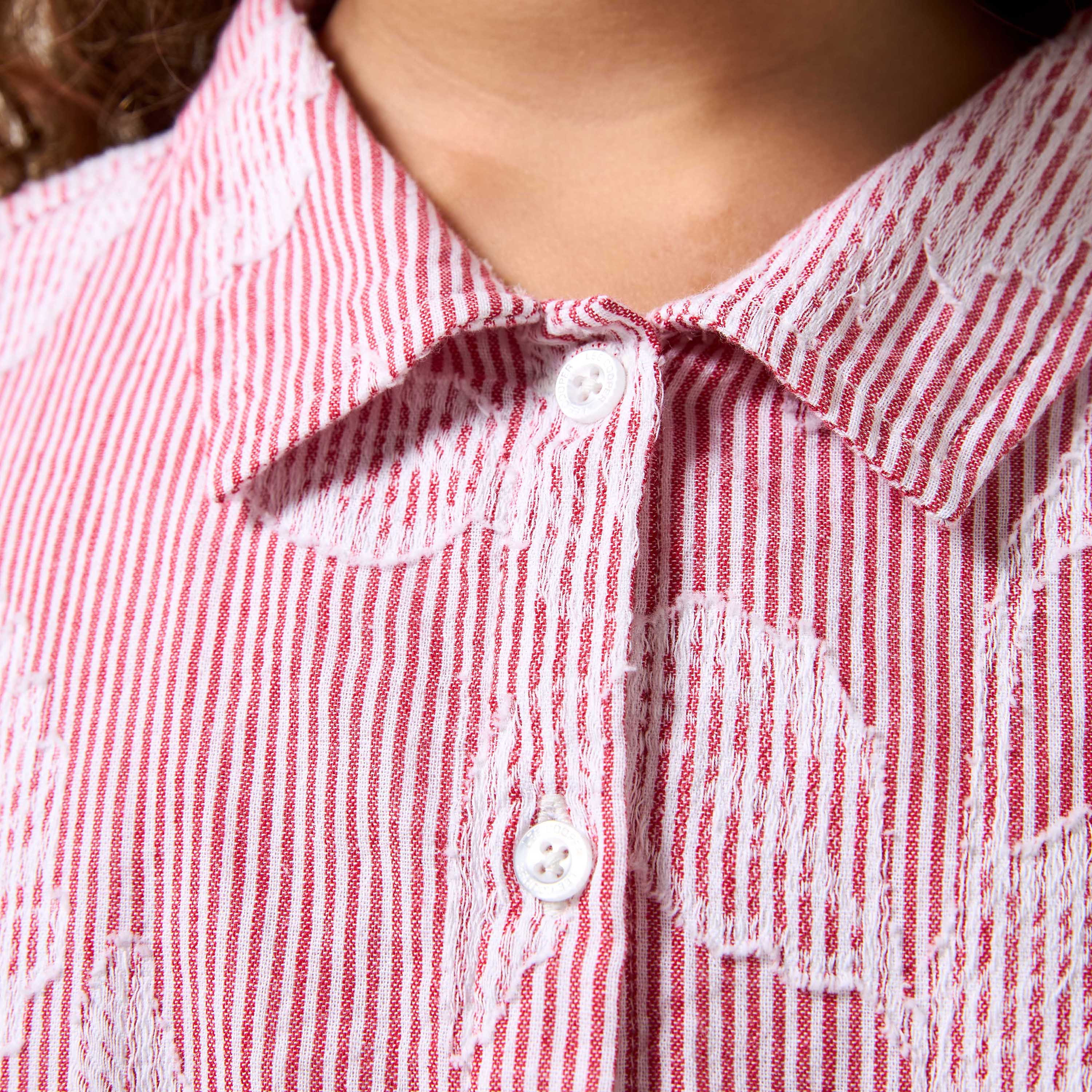 Lee Cooper Collared Short Sleeves Shirt and Shorts Set with Stripes-girls-clothing-setsandcoords-image-6