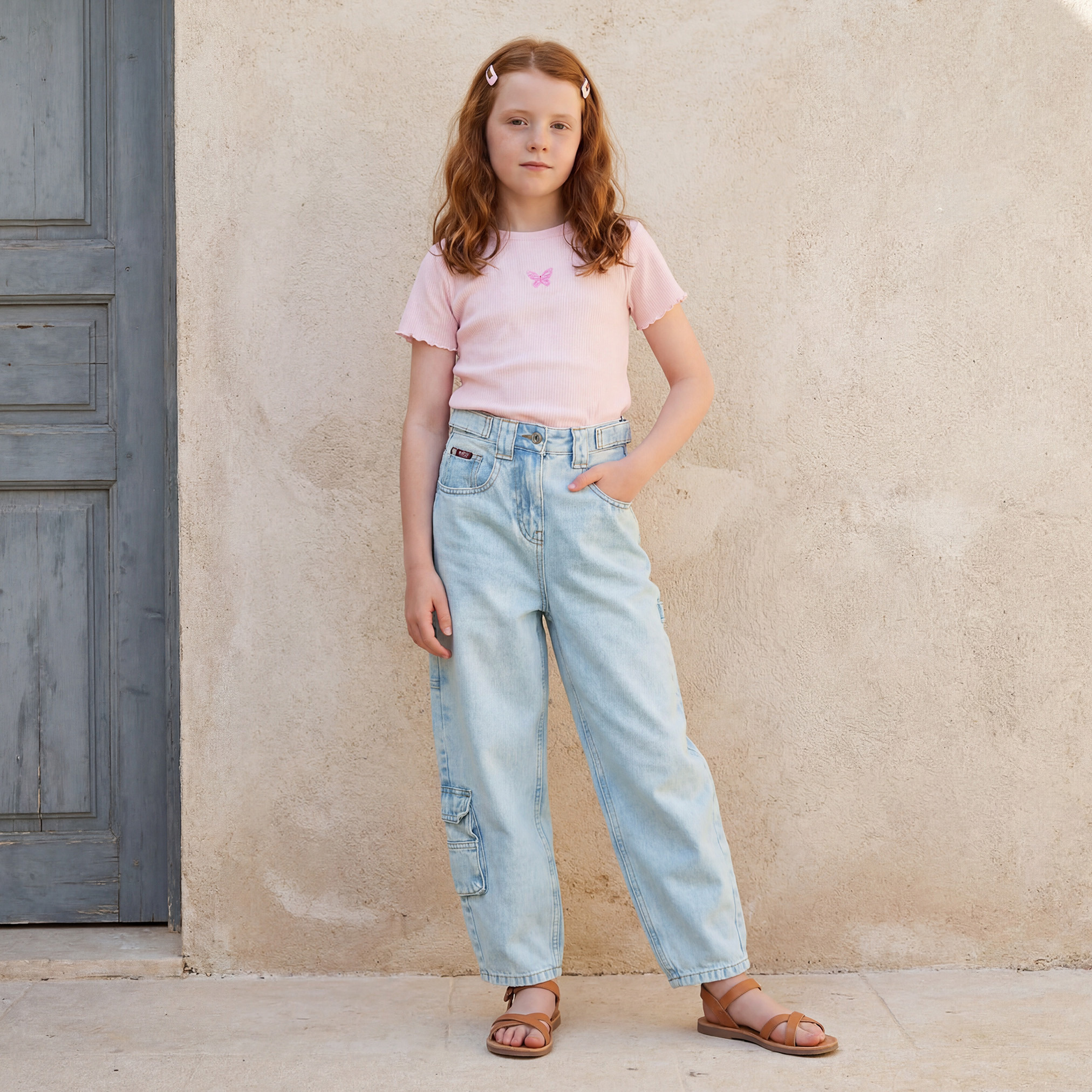 Lee Cooper Balloon Fit Jeans with Pockets-girls-clothing-bottoms-jeansandjeggings-image-2