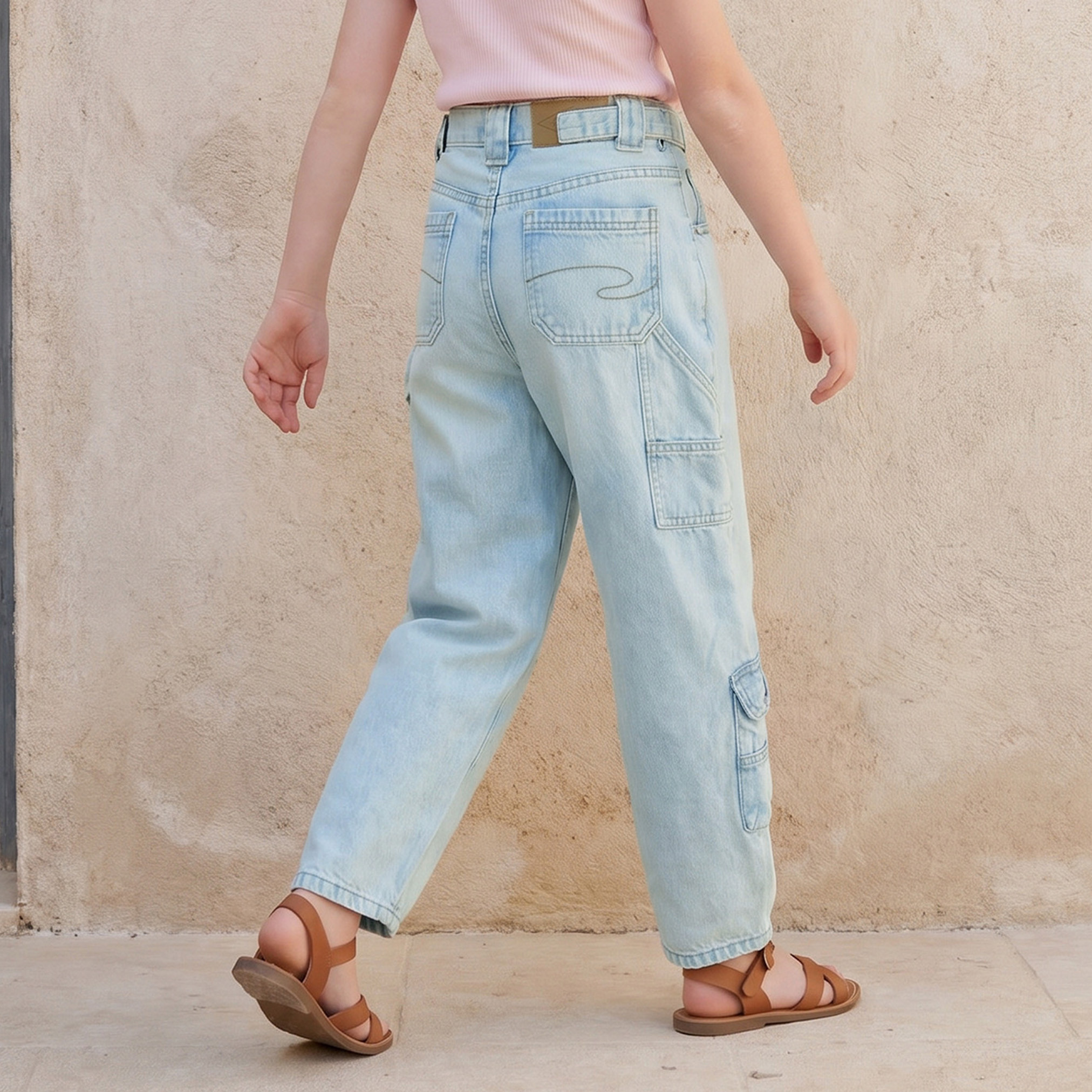 Lee Cooper Balloon Fit Jeans with Pockets-girls-clothing-bottoms-jeansandjeggings-image-3
