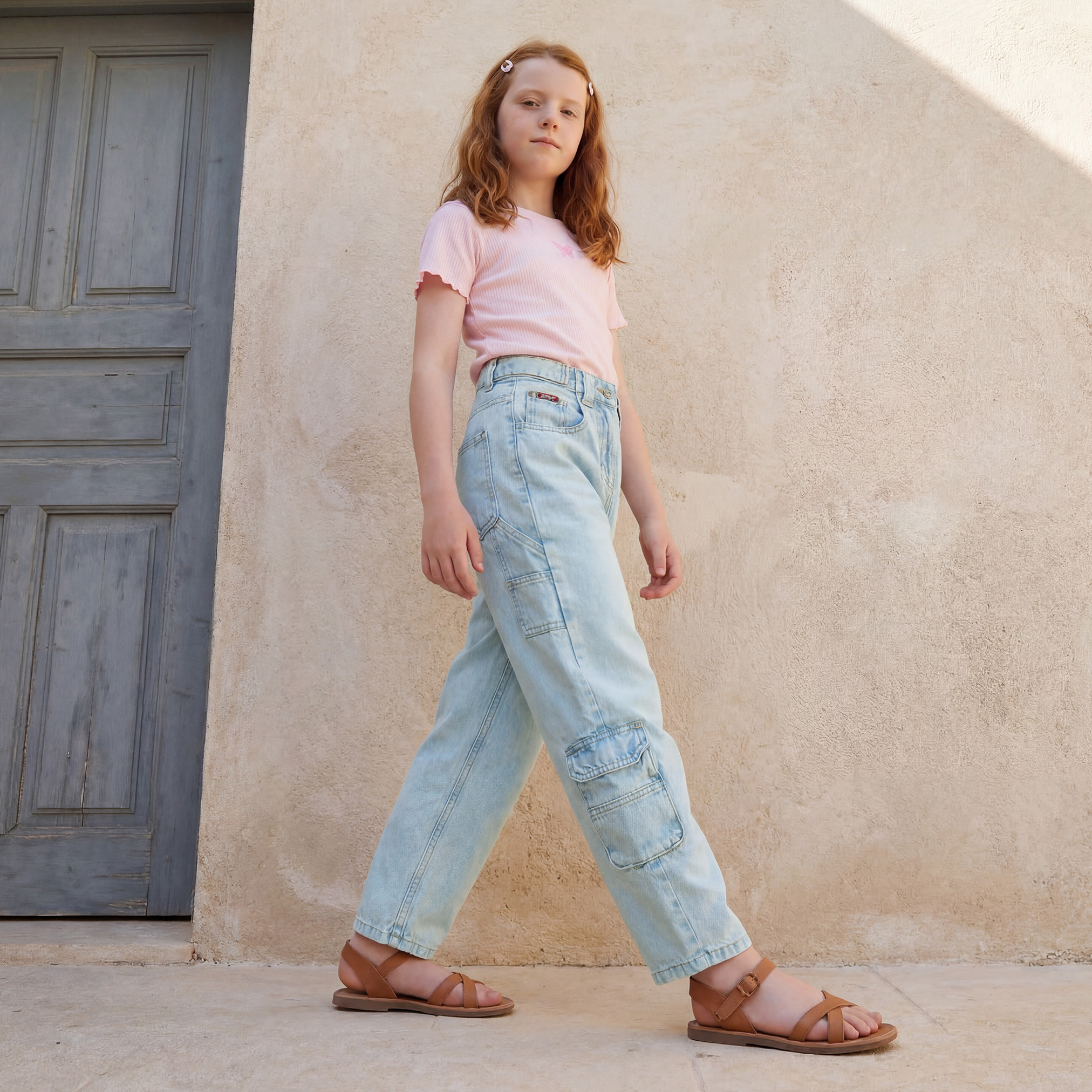 Lee Cooper Balloon Fit Jeans with Pockets-girls-clothing-bottoms-jeansandjeggings-image-5