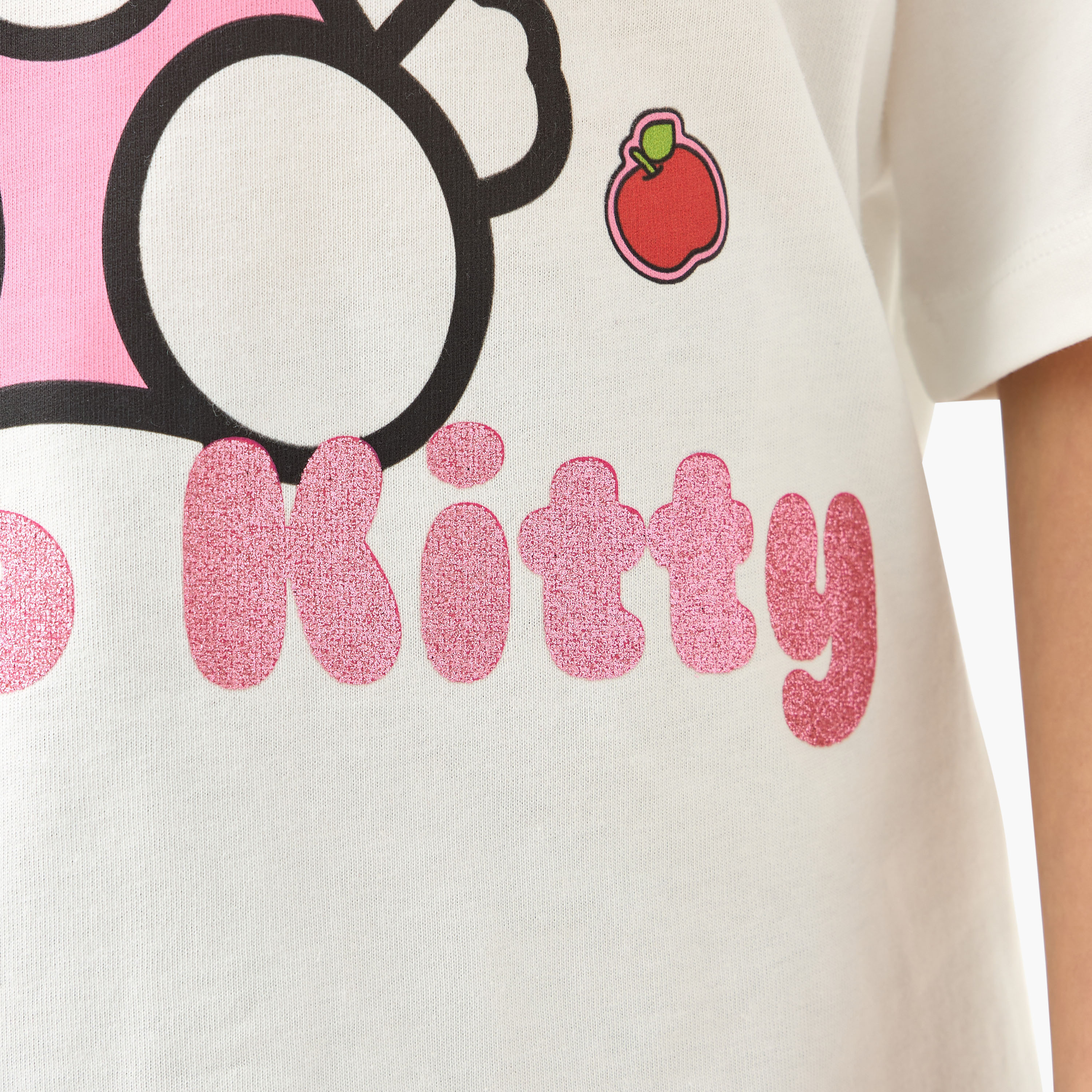 Sanrio Crew Neck Short Sleeves T-shirt with Hello Kitty Print-girls-clothing-tshirts-image-5