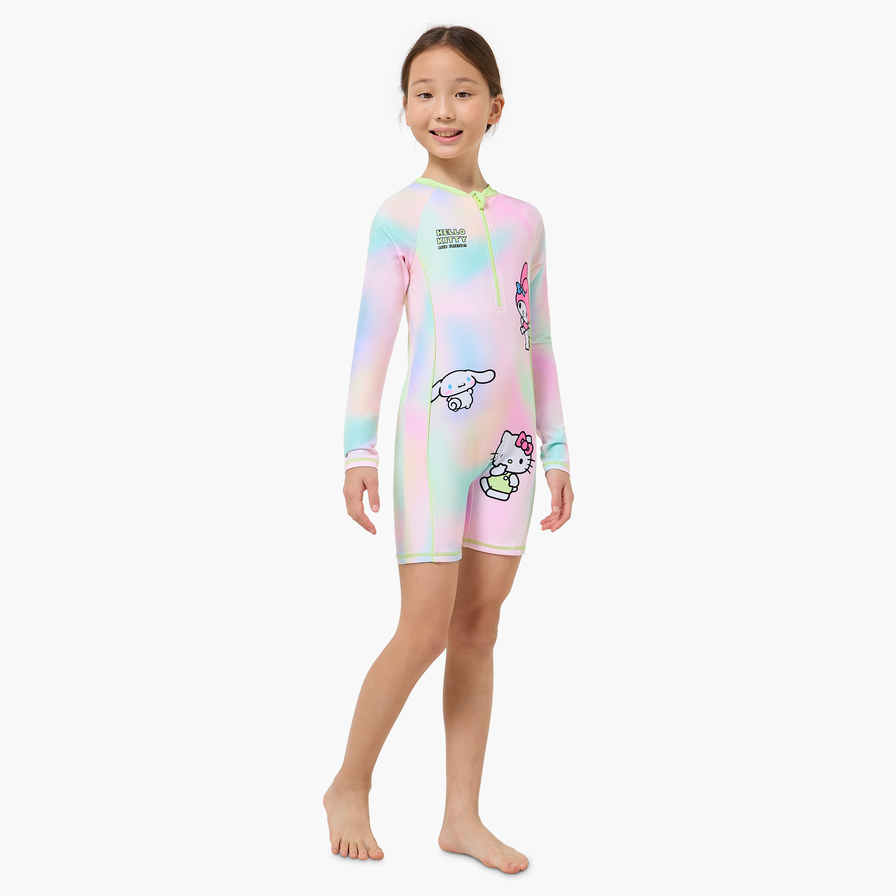 بدلة سباحة بسحاب إغلاق للبنات من سانريو-girls-clothing-sportswear-swimwear-image-2
