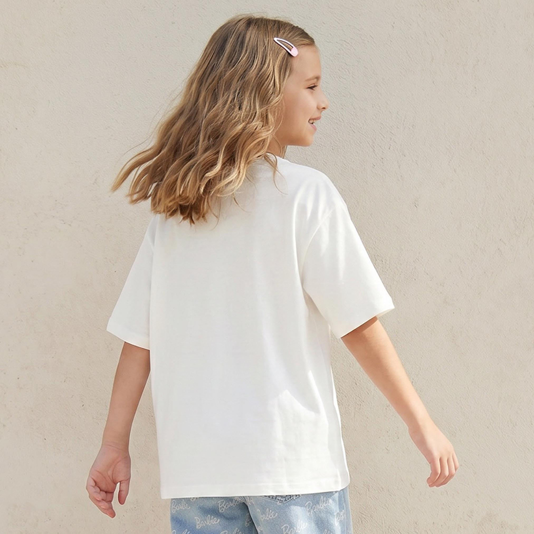 تيشيرت برقبة ضيقة وأكمام قصيرة وطبعات باربي-girls-clothing-tshirts-image-3