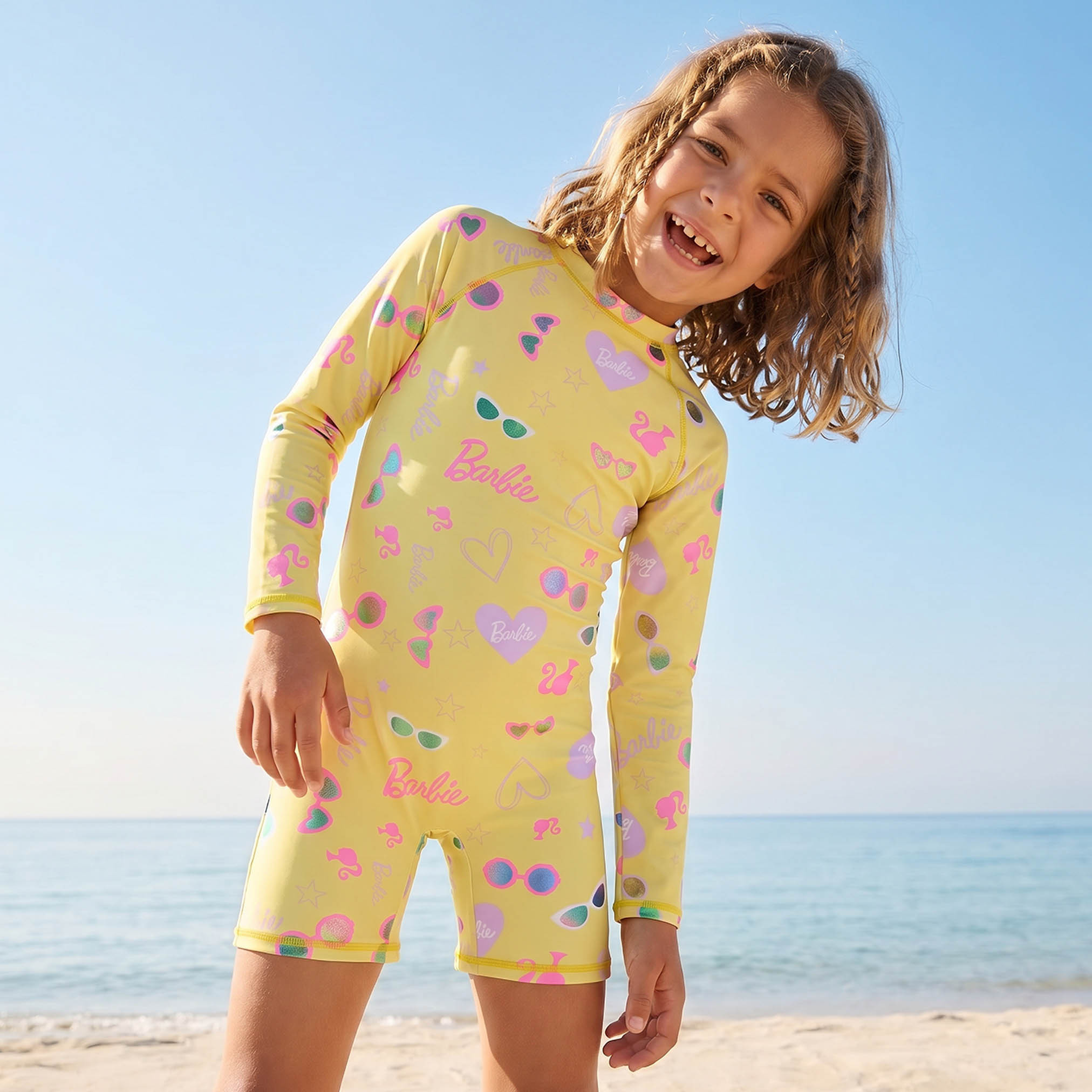 Girls Barbie Print Swimsuit-girls-clothing-sportswear-swimwear-image-5