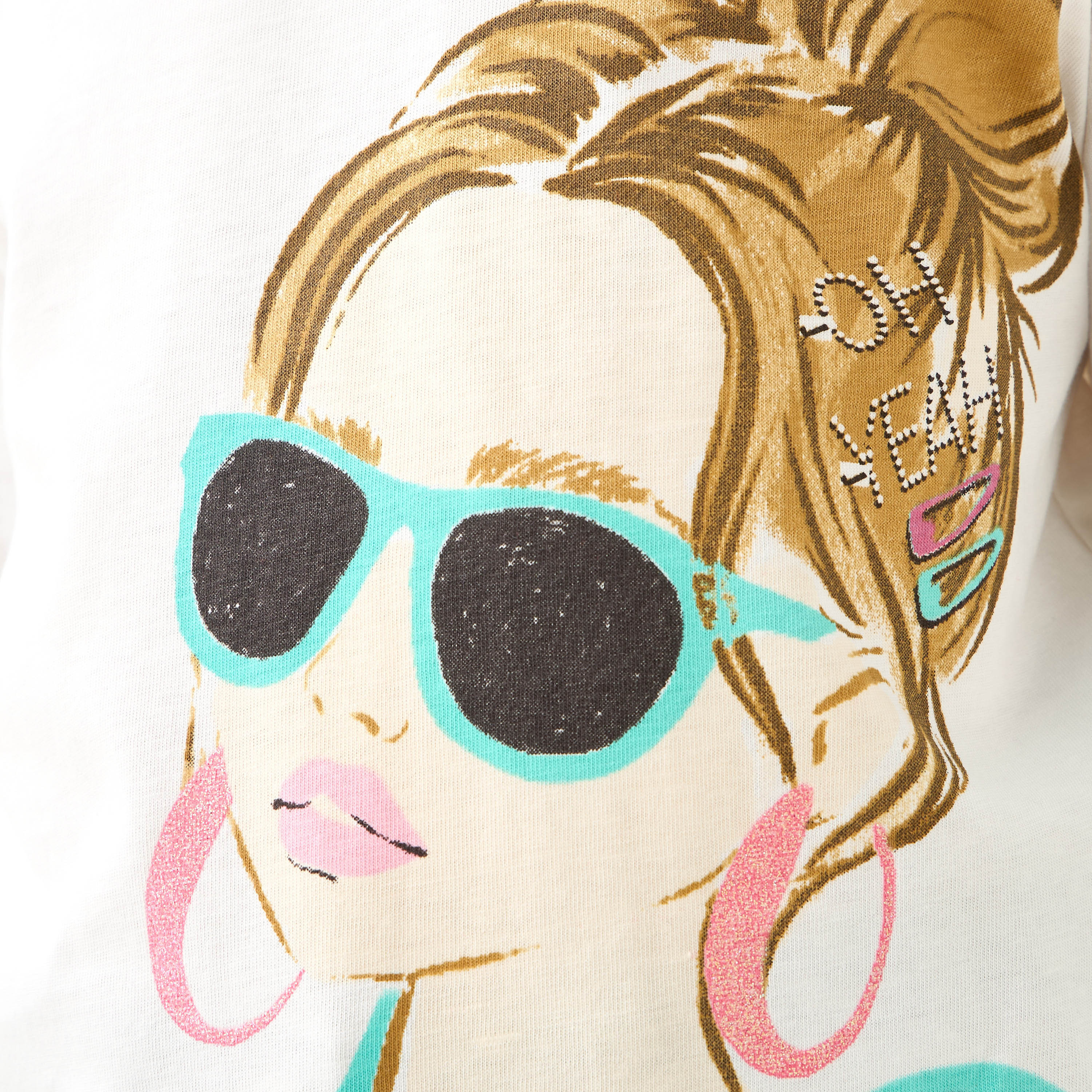 Disney Crew Neck Long Sleeves T-shirt with Graphic Print-girls-clothing-tshirts-image-5