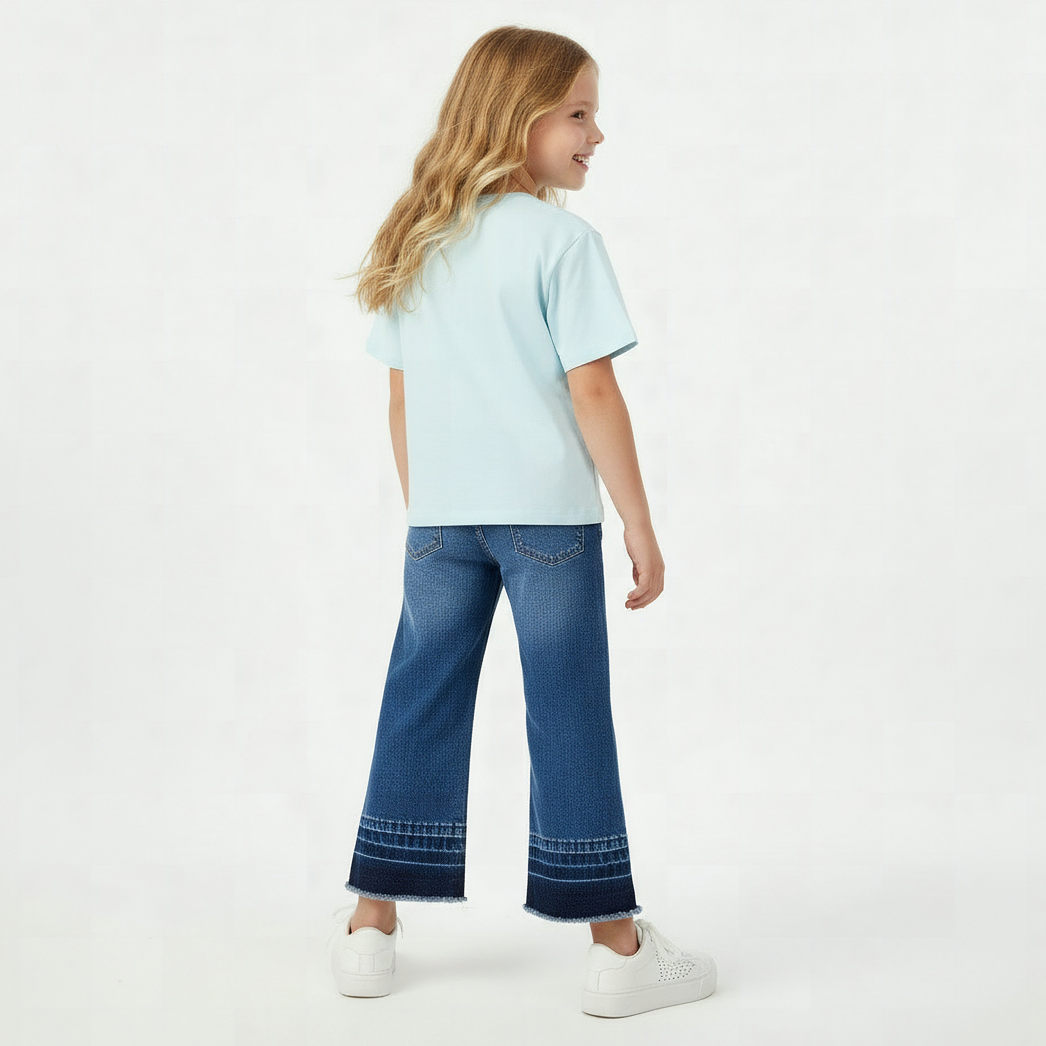 Disney Crew Neck Short Sleeve T-shirt with Jasmine Print-girls-clothing-tshirts-image-3