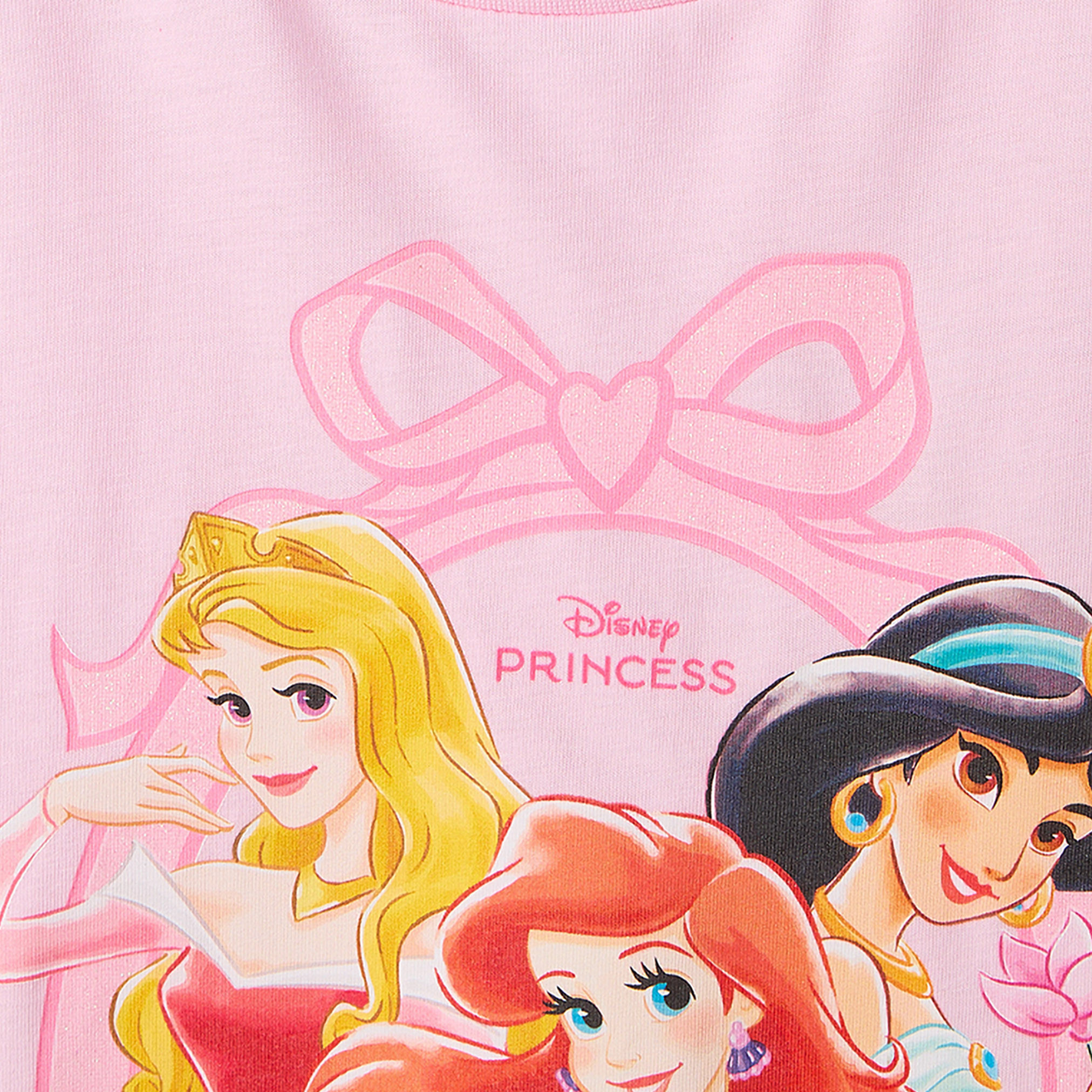 Disney Crew Neck Short Sleeves T-shirt with Princess Print-girls-clothing-tshirts-image-4