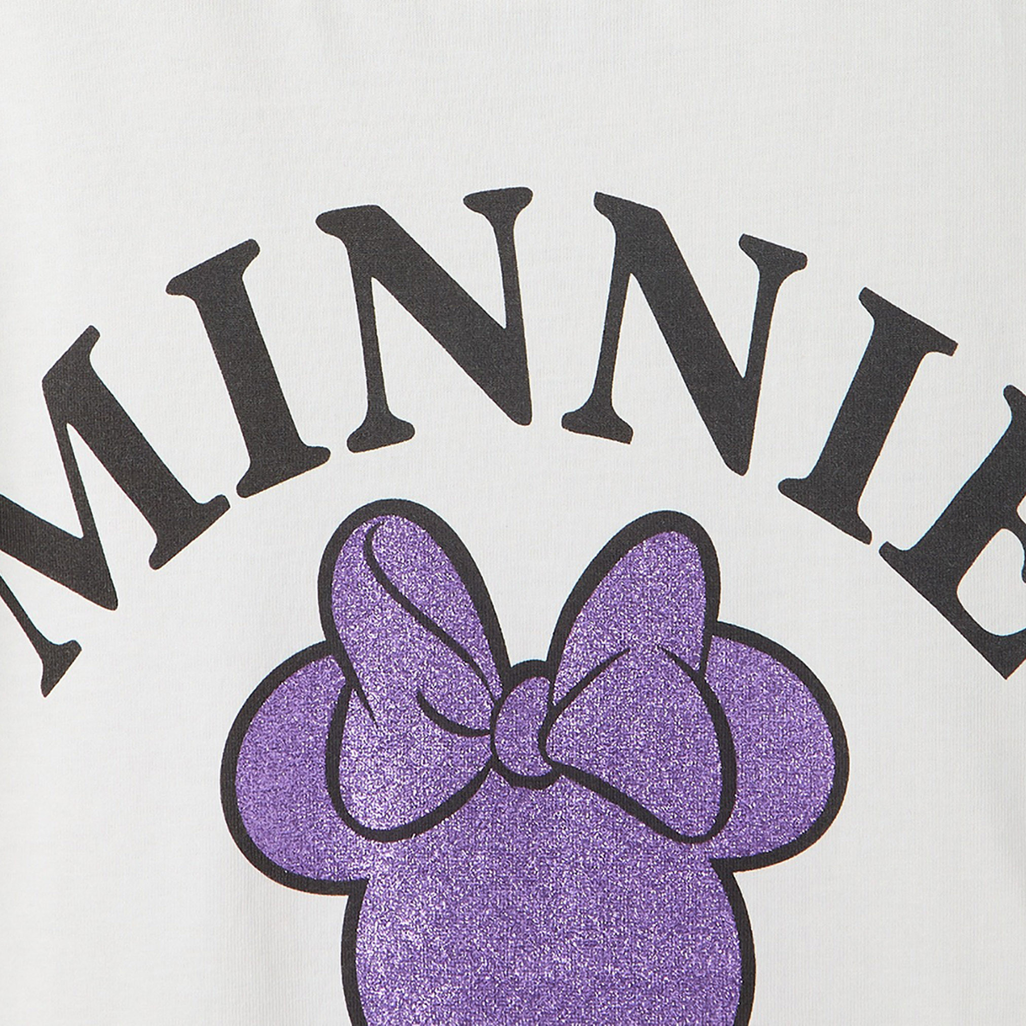 Disney Round Neck Short Sleeves T-shirt with Minnie Mouse Print-girls-clothing-tshirts-image-4