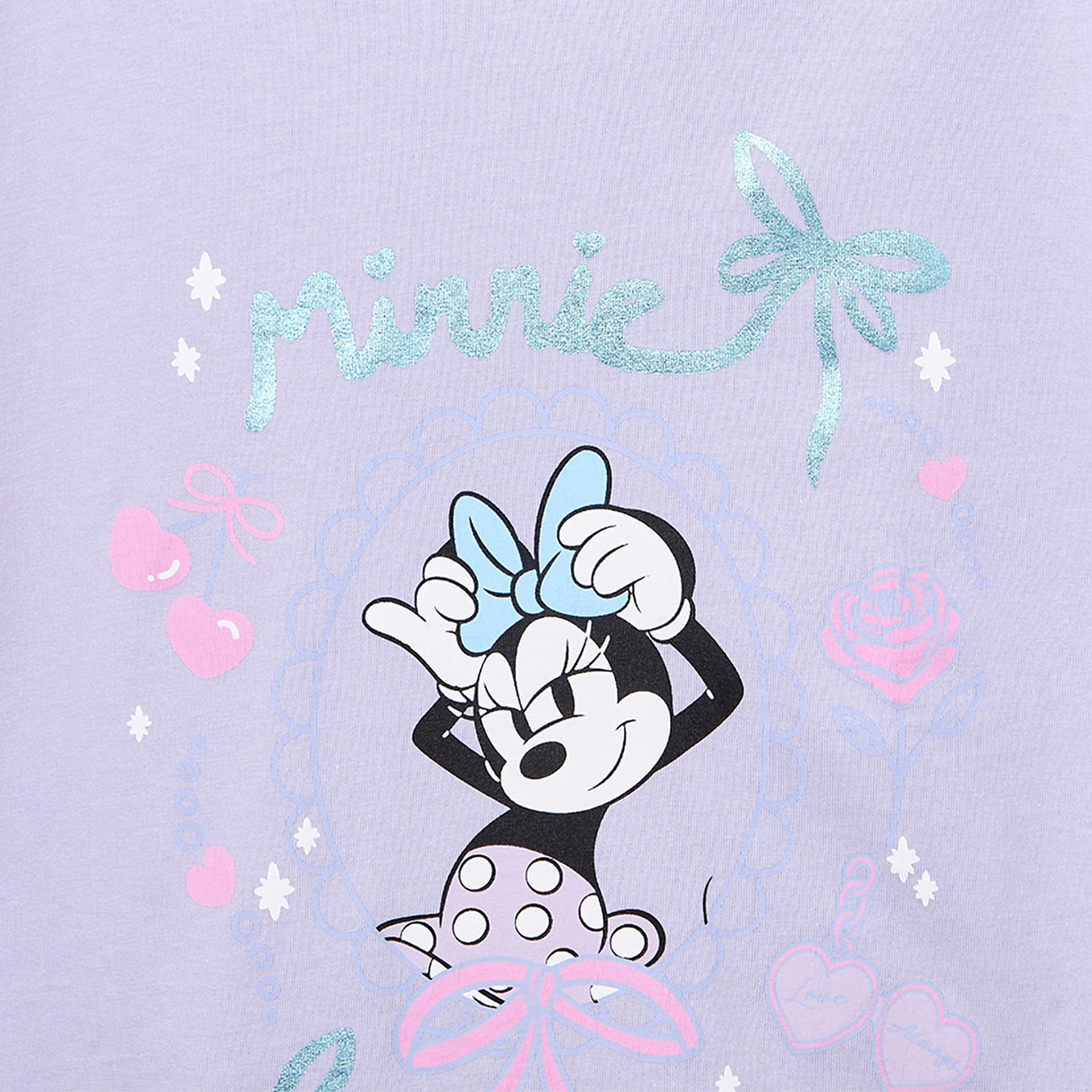 تيشيرت بطبعات ميني ماوس وياقة ضيقة وأكمام قصيرة من ديزني-girls-clothing-tshirts-image-4