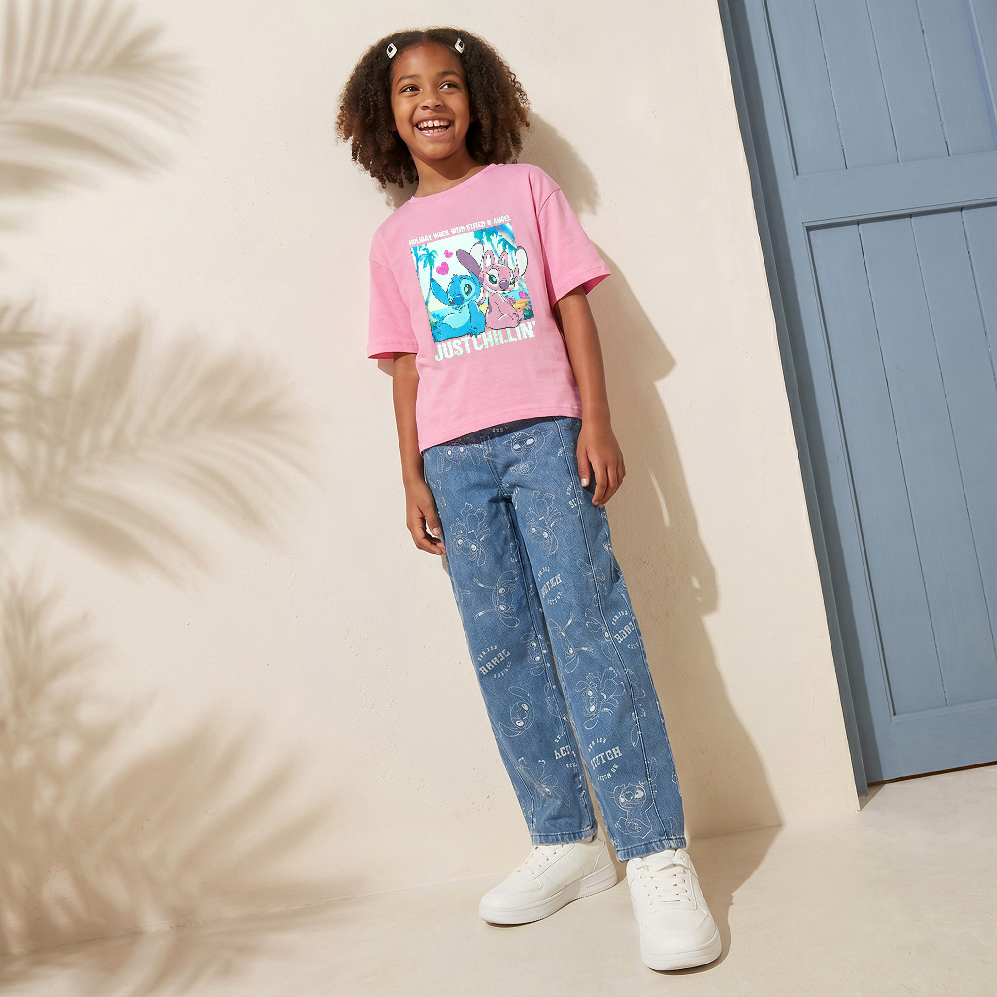 تيشيرت برقبة ضيقة وأكمام قصيرة وطبعات من ديزني-girls-clothing-tshirts-image-5