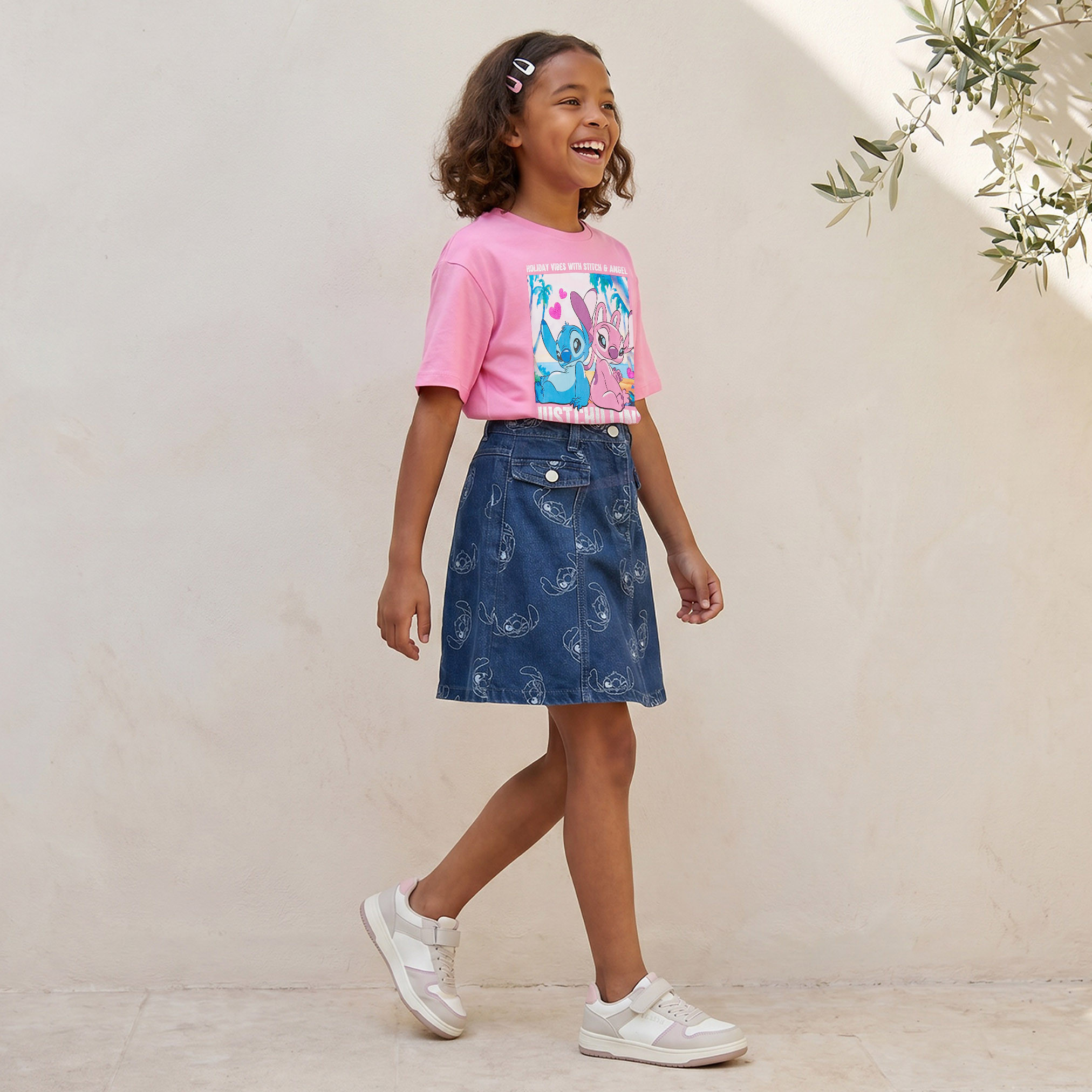 تنورة بطول الركبة وطبعات ستيتش من ديزني-girls-clothing-bottoms-skirts-image-5