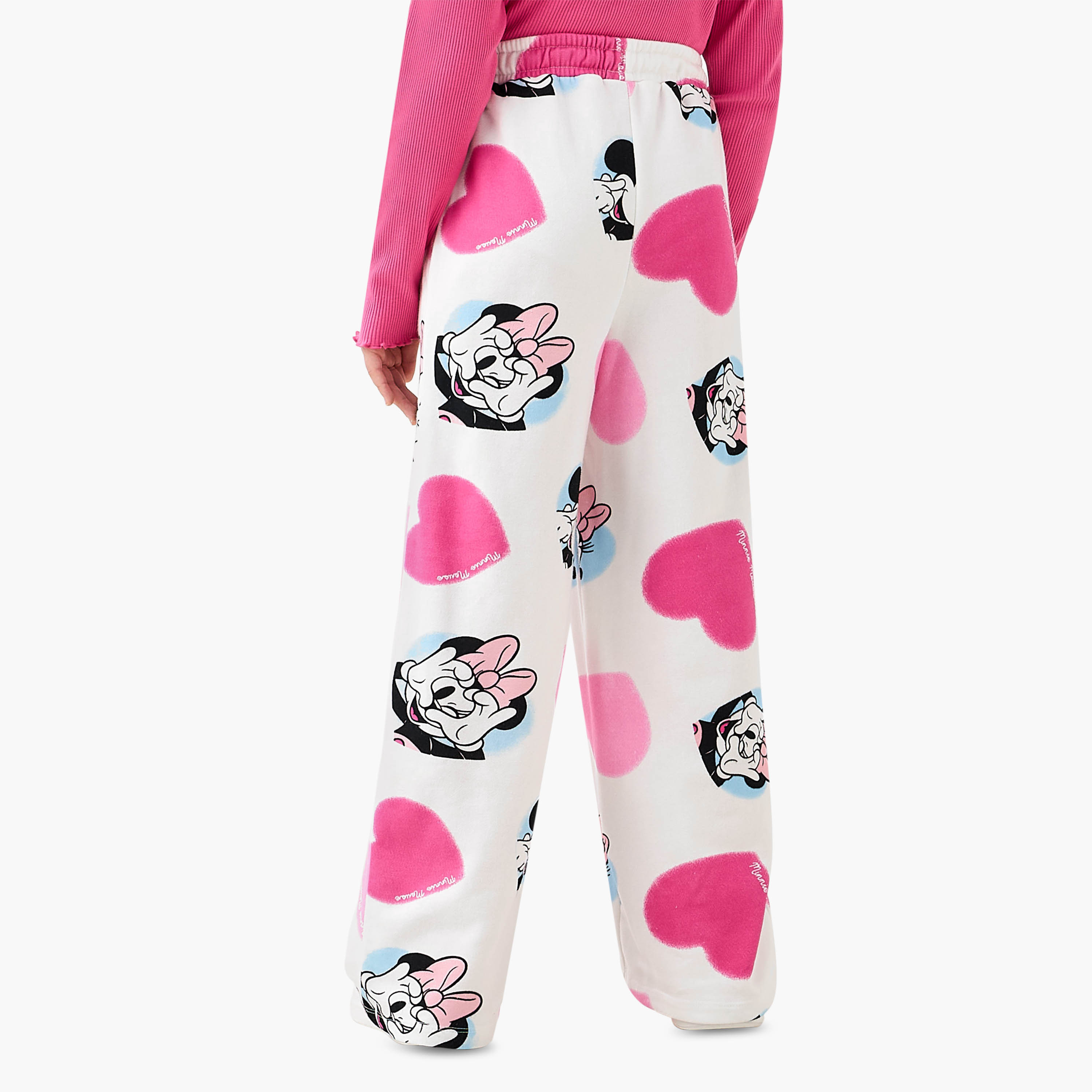 Disney Drawstring Waist Track Pants with Minnie Mouse Print-girls-clothing-bottoms-joggersandtrackpants-image-3