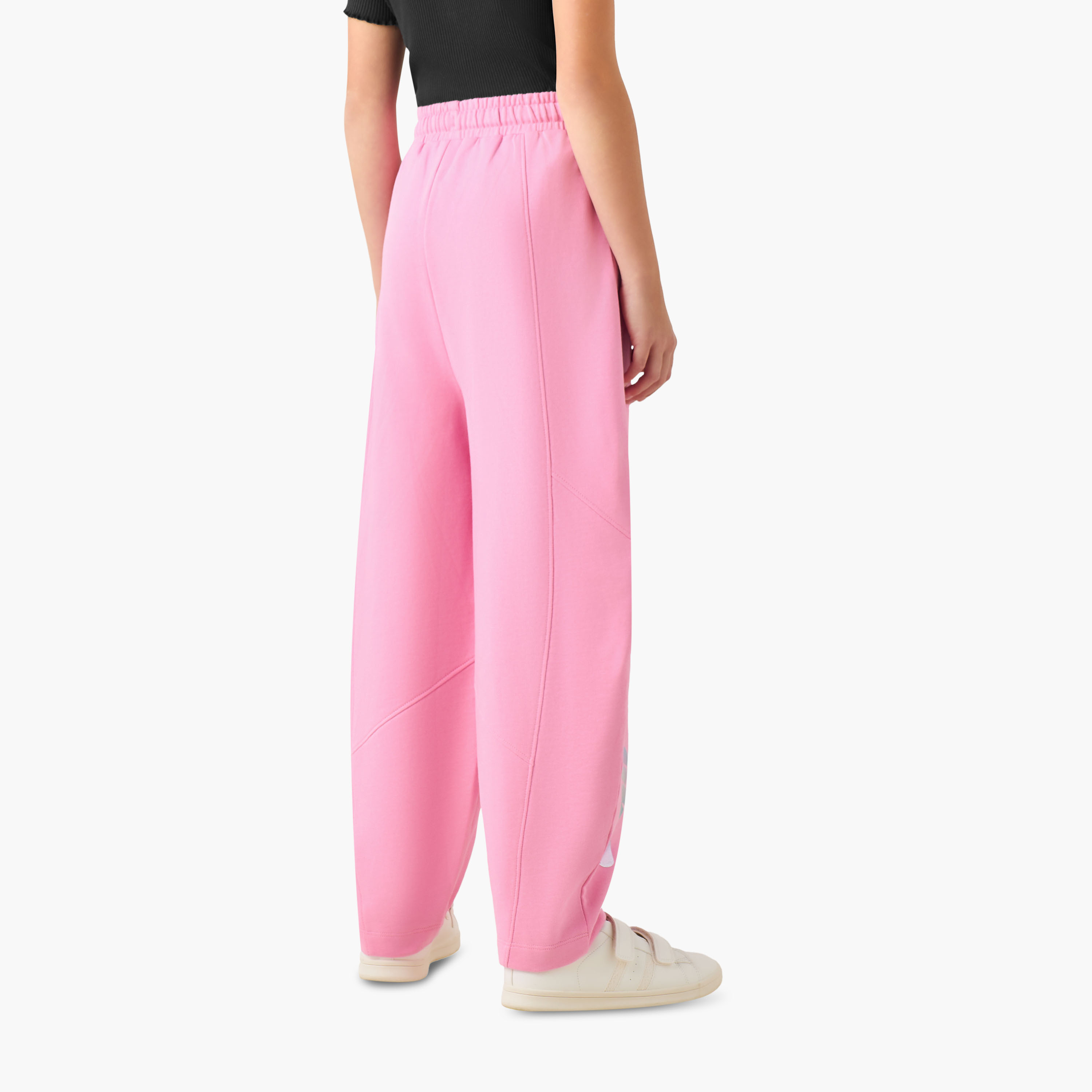 Disney Elasticated Drawstring Waist Track Pants with Angel Print-girls-clothing-bottoms-joggersandtrackpants-image-3