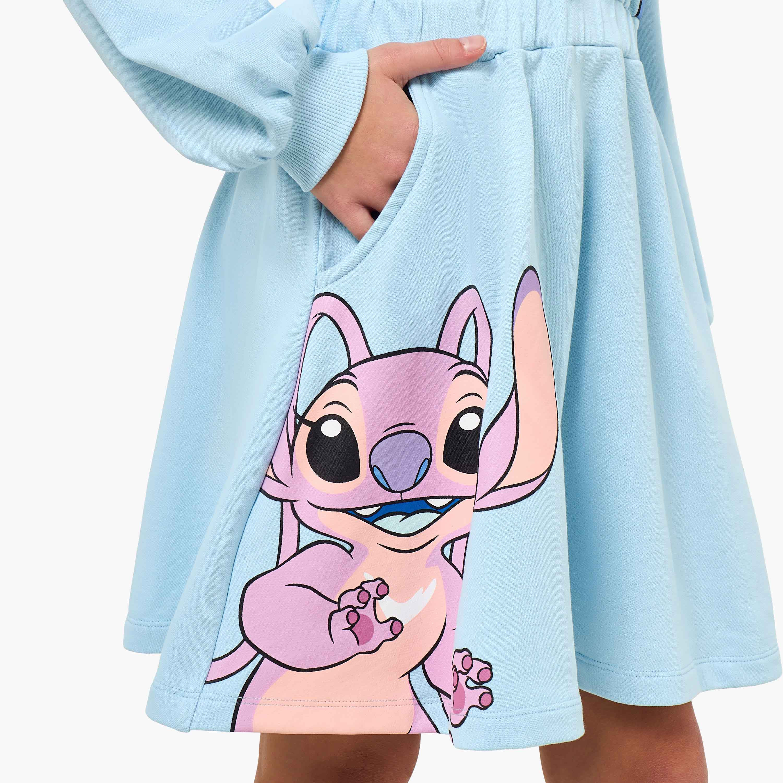 فستان إيه لاين بطول الركبة وبأكمام طويلة وقبعة وطبعات من ديزني-girls-clothing-dressesandjumpsuits-image-5