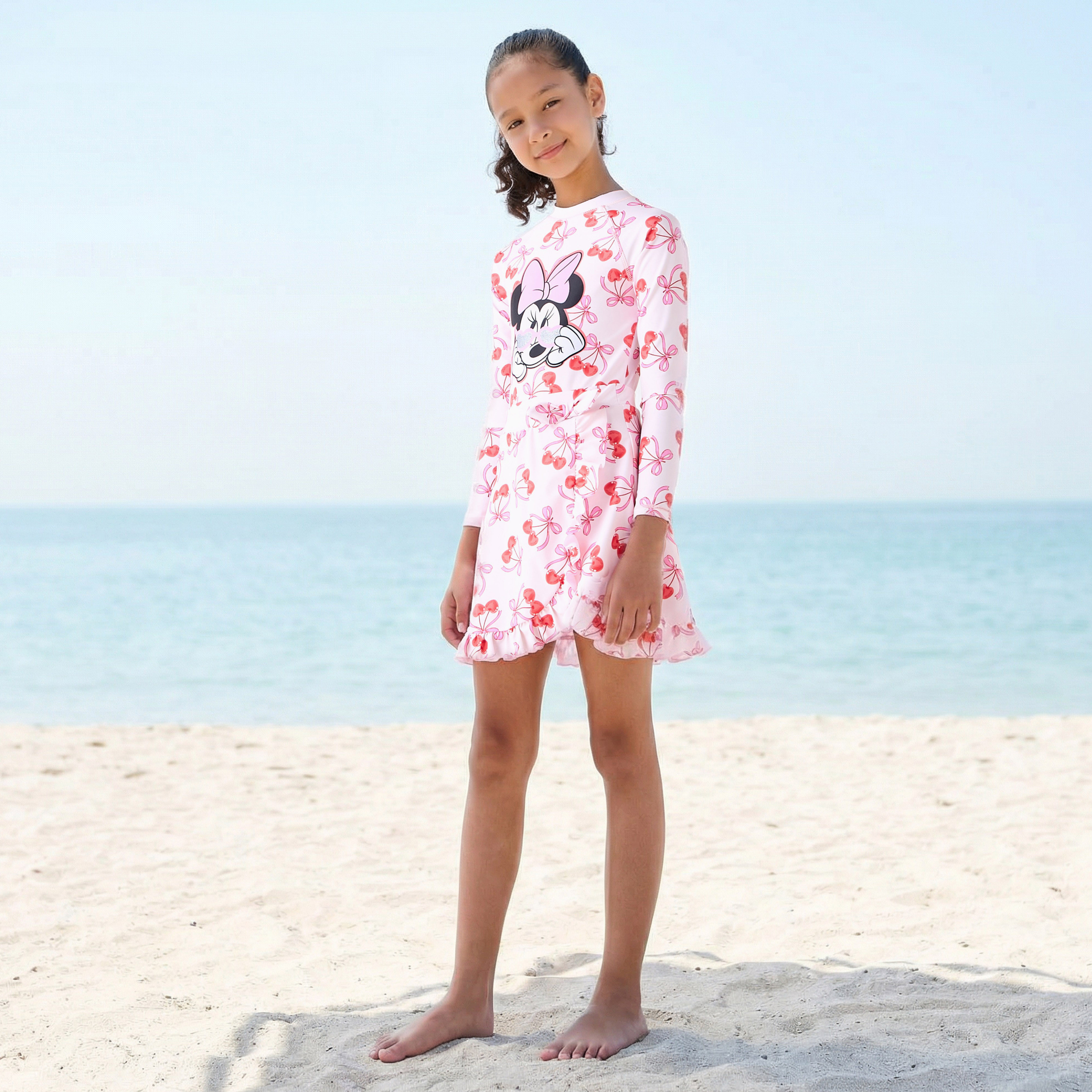 طقم بدلة وتنورة سباحة بطبعات للبنات من ديزني-girls-clothing-sportswear-swimwear-image-1