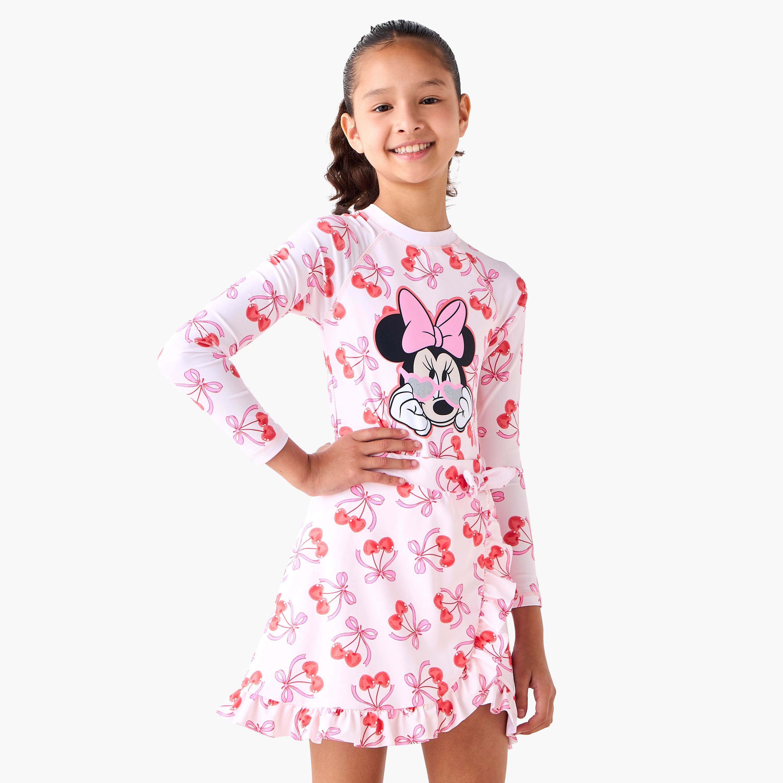 طقم بدلة وتنورة سباحة بطبعات للبنات من ديزني-girls-clothing-sportswear-swimwear-image-2