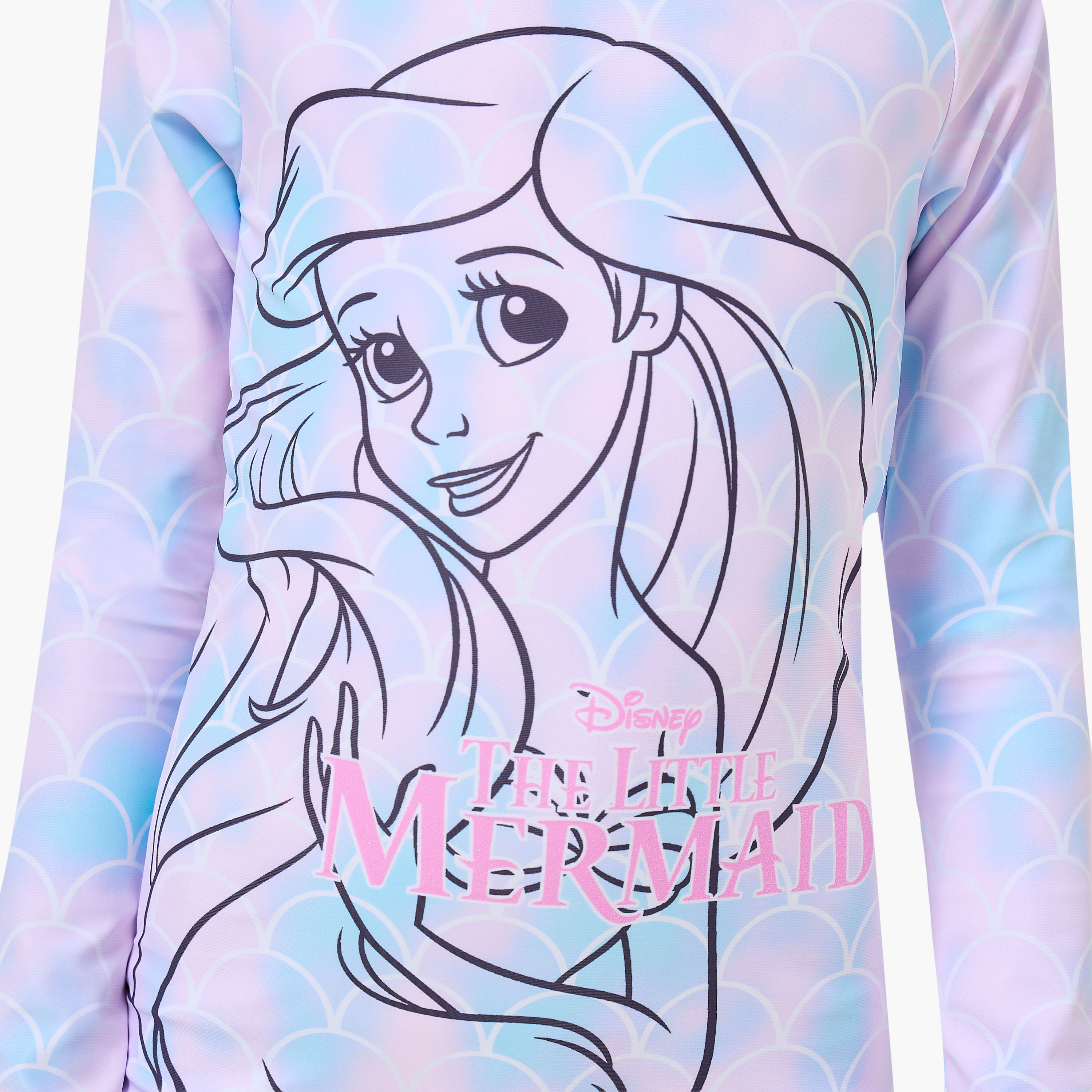 Disney Girls The Little Mermaid Print Swimsuit with Skirt-girls-clothing-sportswear-swimwear-image-6