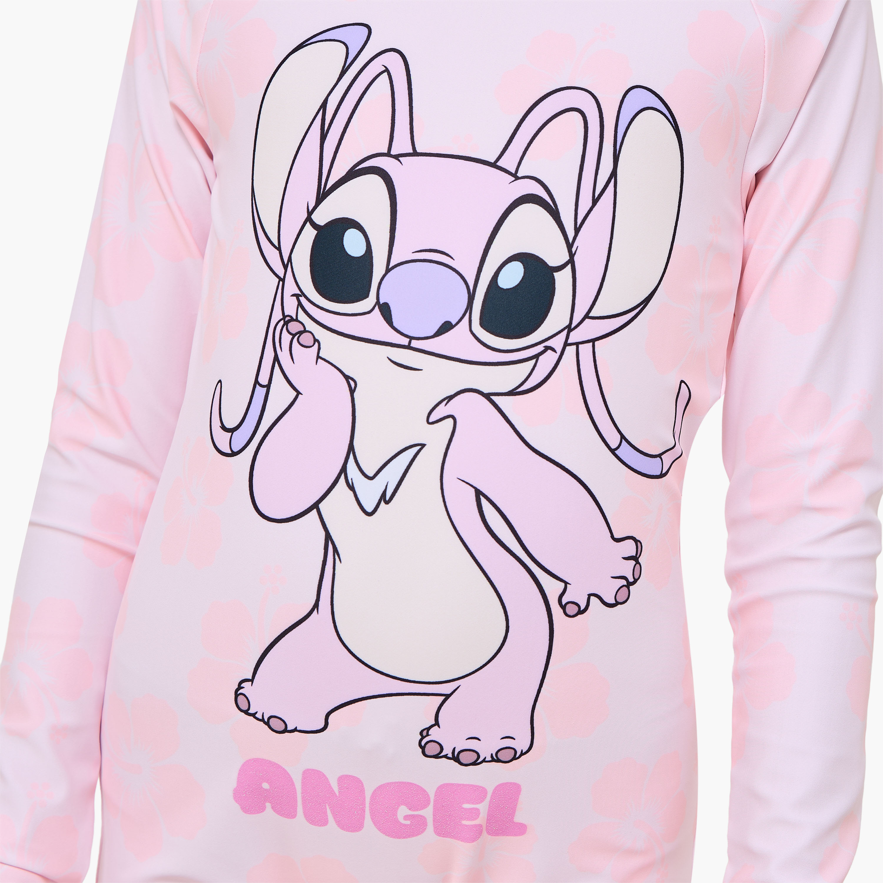Disney Girls Angel Print Swimsuit-girls-clothing-sportswear-swimwear-image-5
