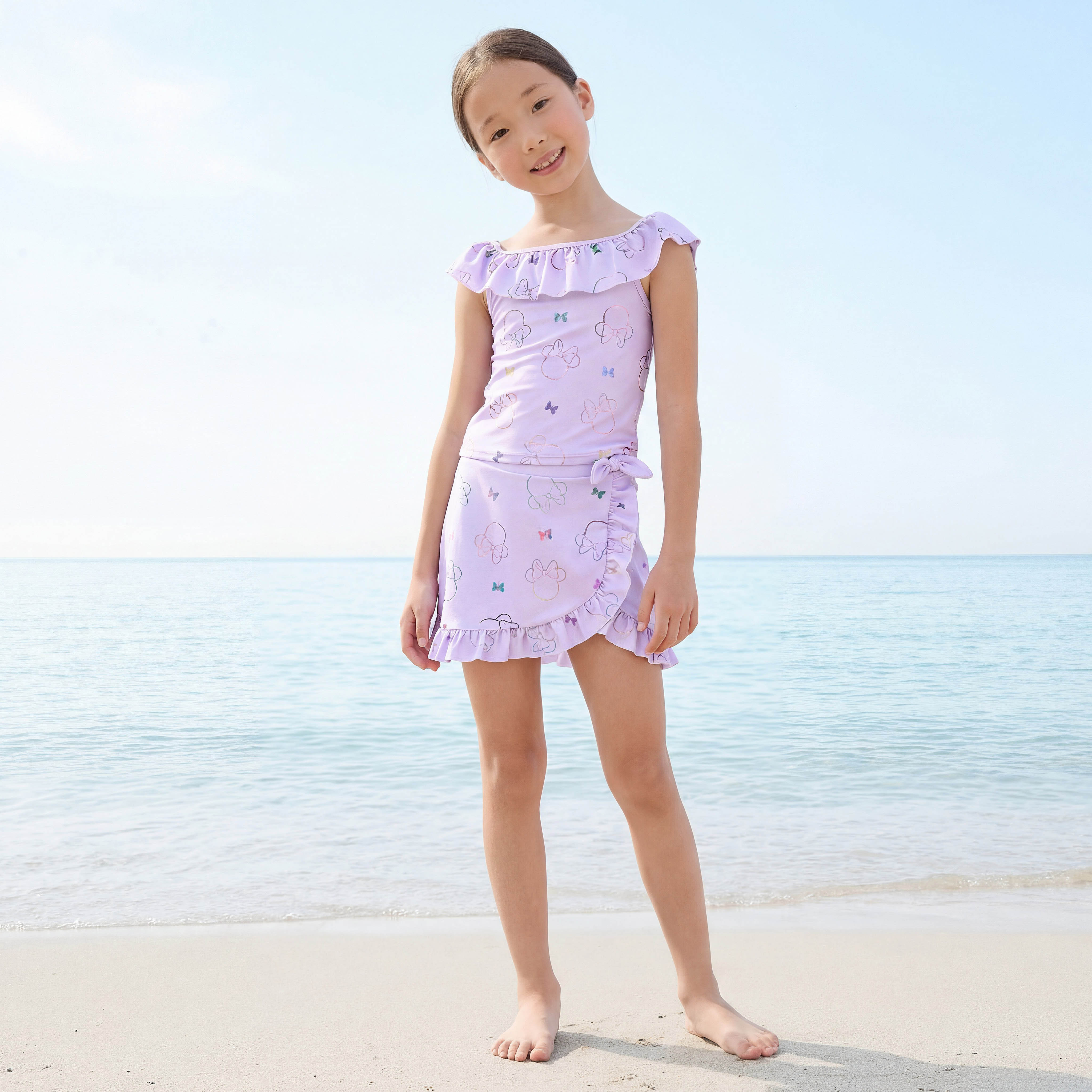 طقم من 2 - طقم بدلات سباحة بطبعات للبنات من ديزني-girls-clothing-sportswear-swimwear-image-1