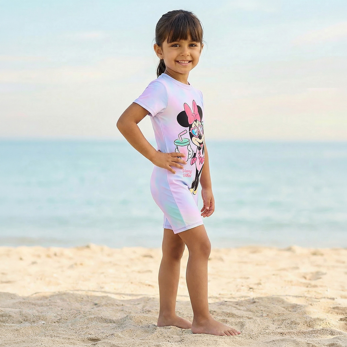 Disney Girls Minnie Mouse Print Swimsuit-sports-girls-clothing-swimwear-image-2