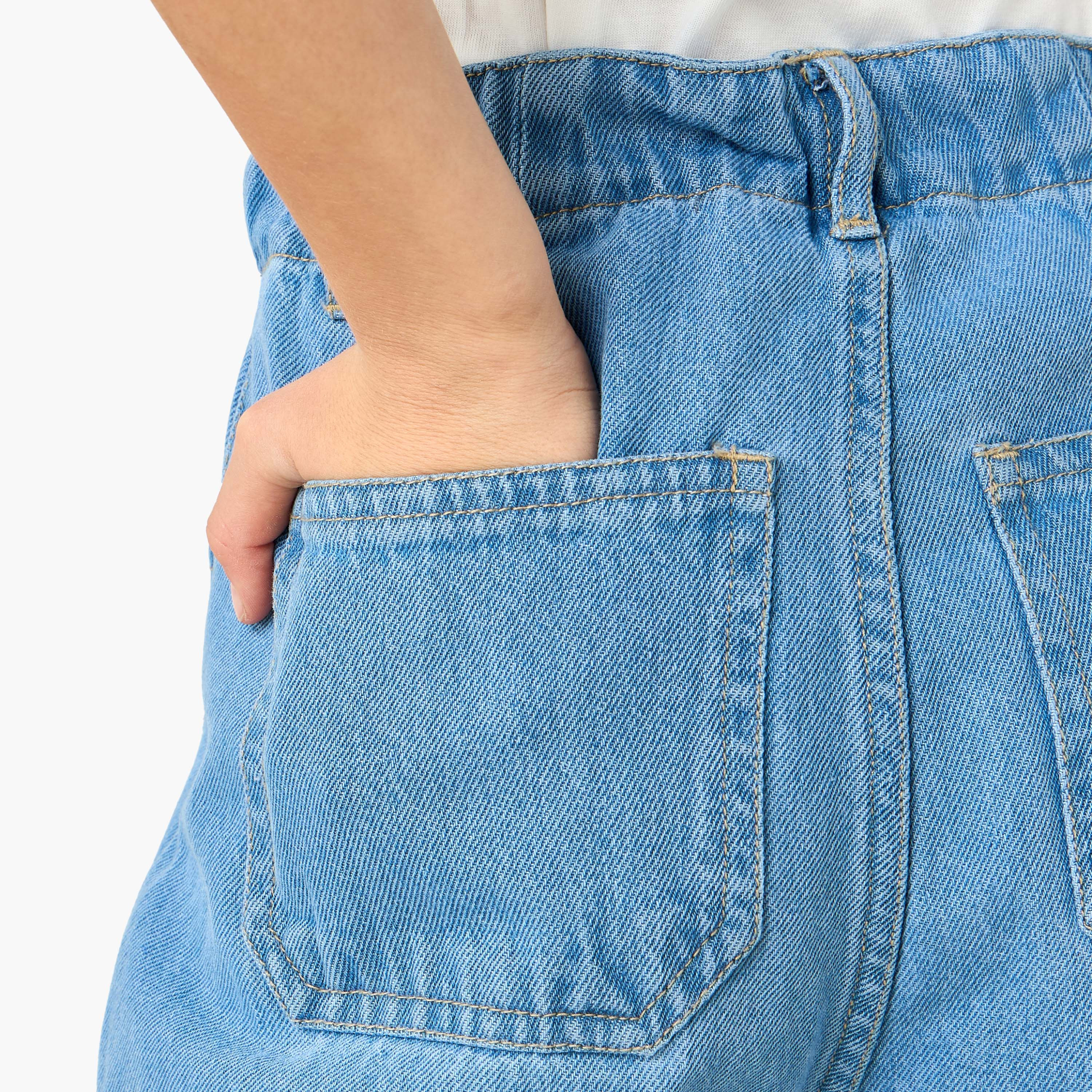 Disney High Waist Jeans with Stitch and Angel Applique-girls-clothing-bottoms-jeansandjeggings-image-5