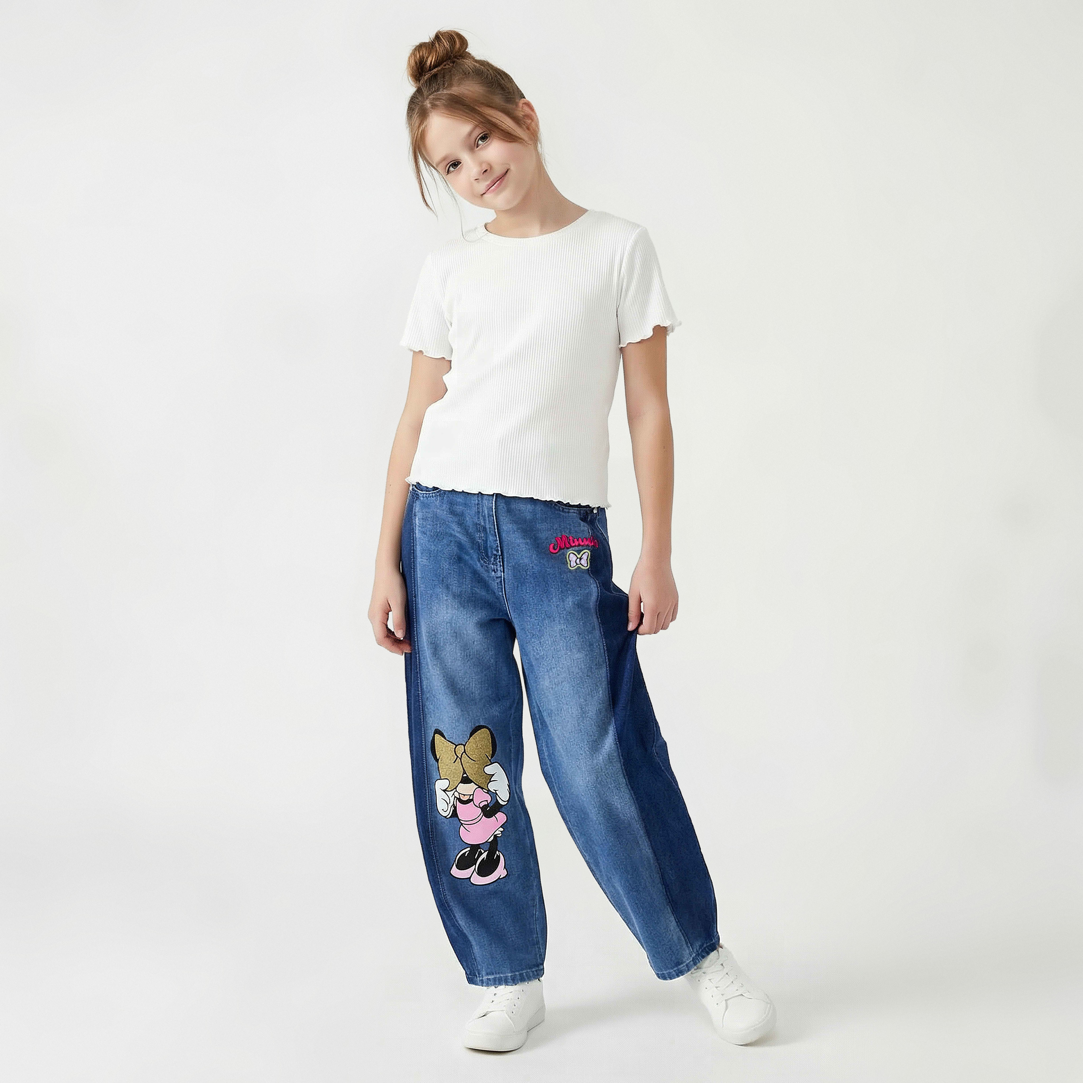 Disney Mid Rise Jeans with Minnie Mouse Print-girls-clothing-bottoms-jeansandjeggings-image-5