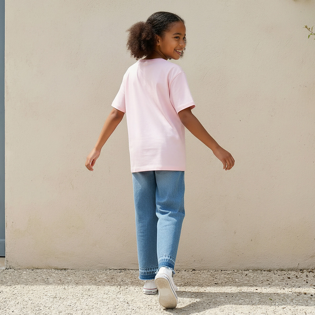 Smiley World Crew Neck Short Sleeves T-shirt with Graphic Print-girls-clothing-tshirts-image-3