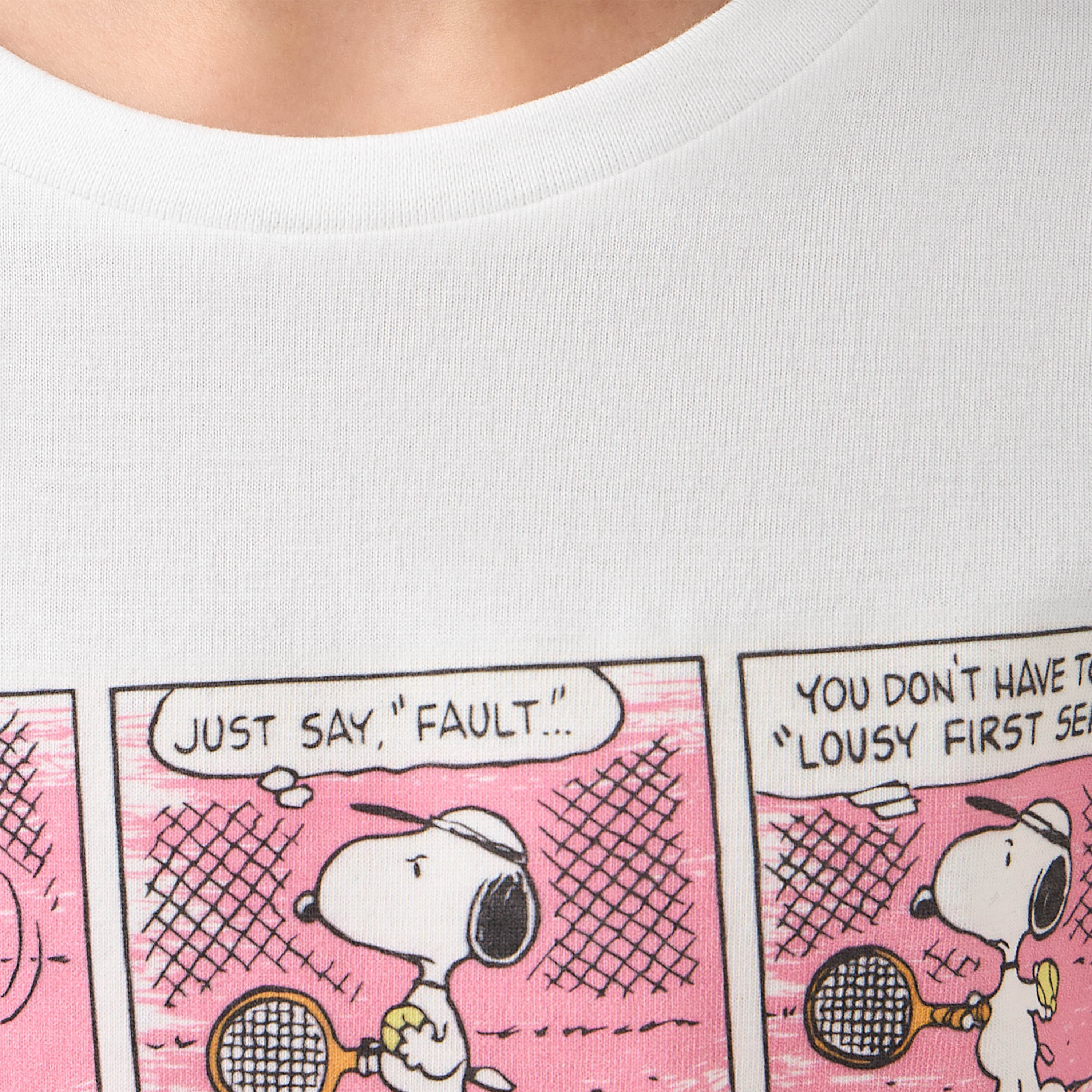 Crew Neck Short Sleeves T-shirt with Snoopy Print-girls-clothing-tshirts-image-5