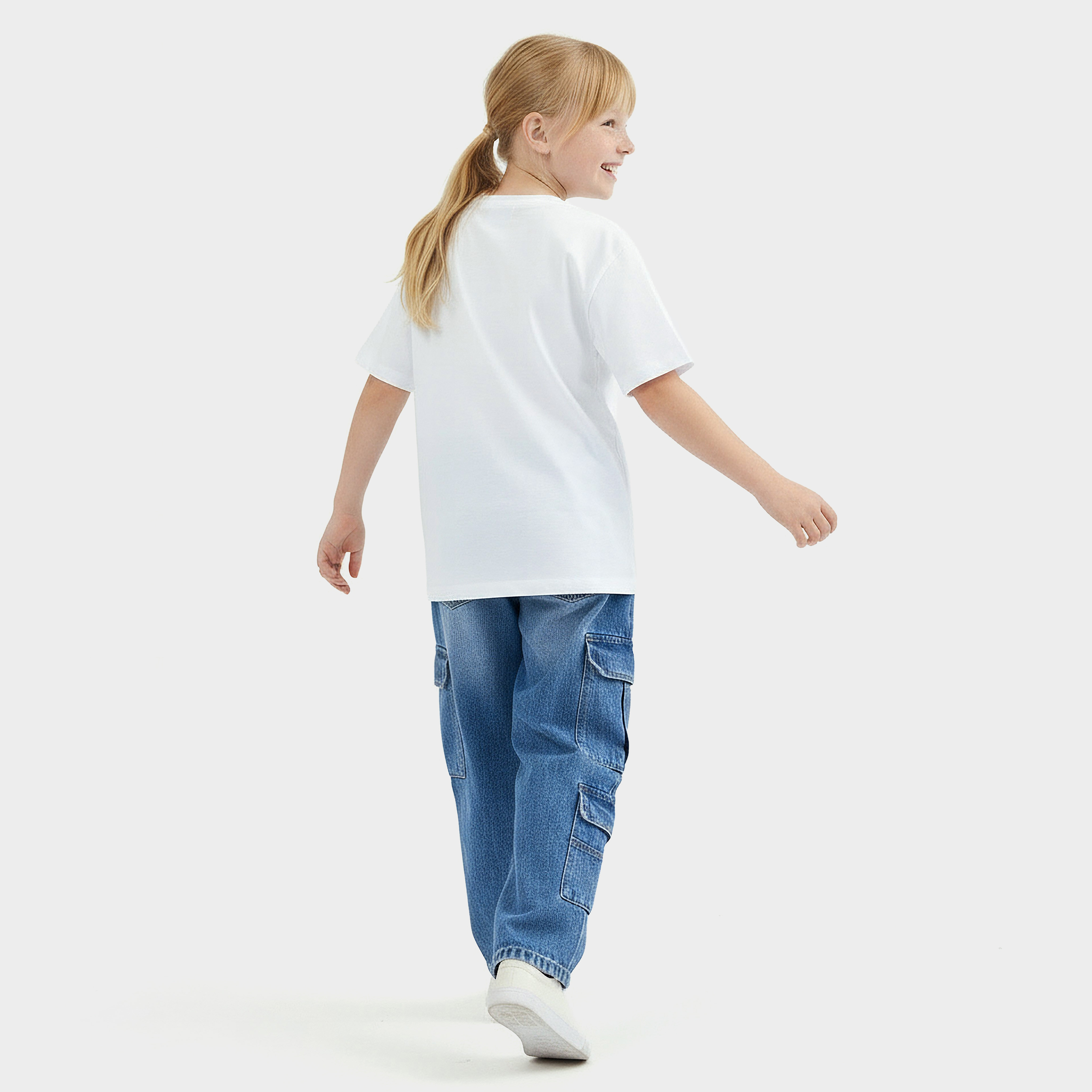 Molang Crew Neck Short Sleeves T-shirt with Graphic Print-girls-clothing-tshirts-image-3