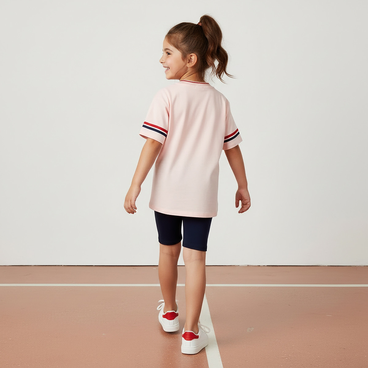 NFL V-neck Short Sleeves T-shirt with Logo Print-girls-clothing-tshirts-image-3