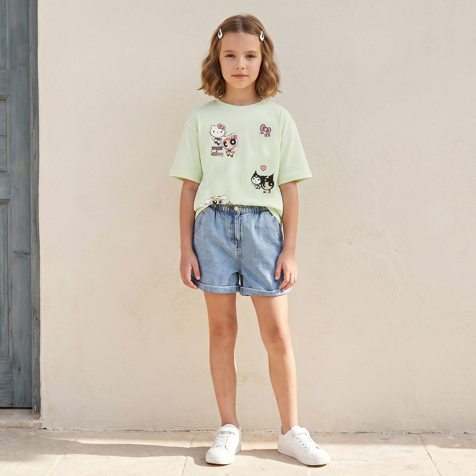 تيشيرت برقبة ضيقة وأكمام قصيرة وطبعات-girls-clothing-tshirts-image-5