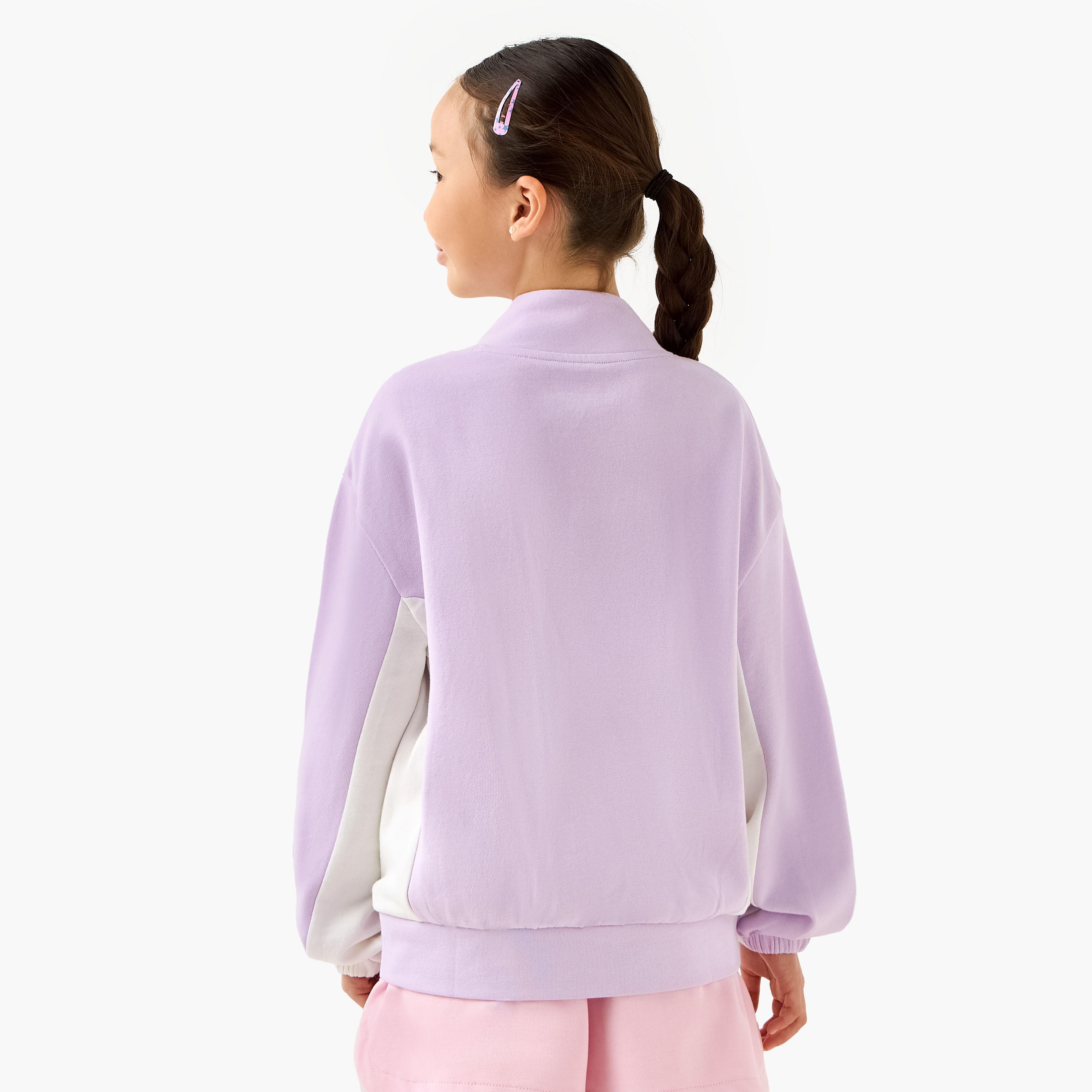 سويت شيرت بياقة عالية مع سحاب من كابا-sports-girls-clothing-tops-image-3