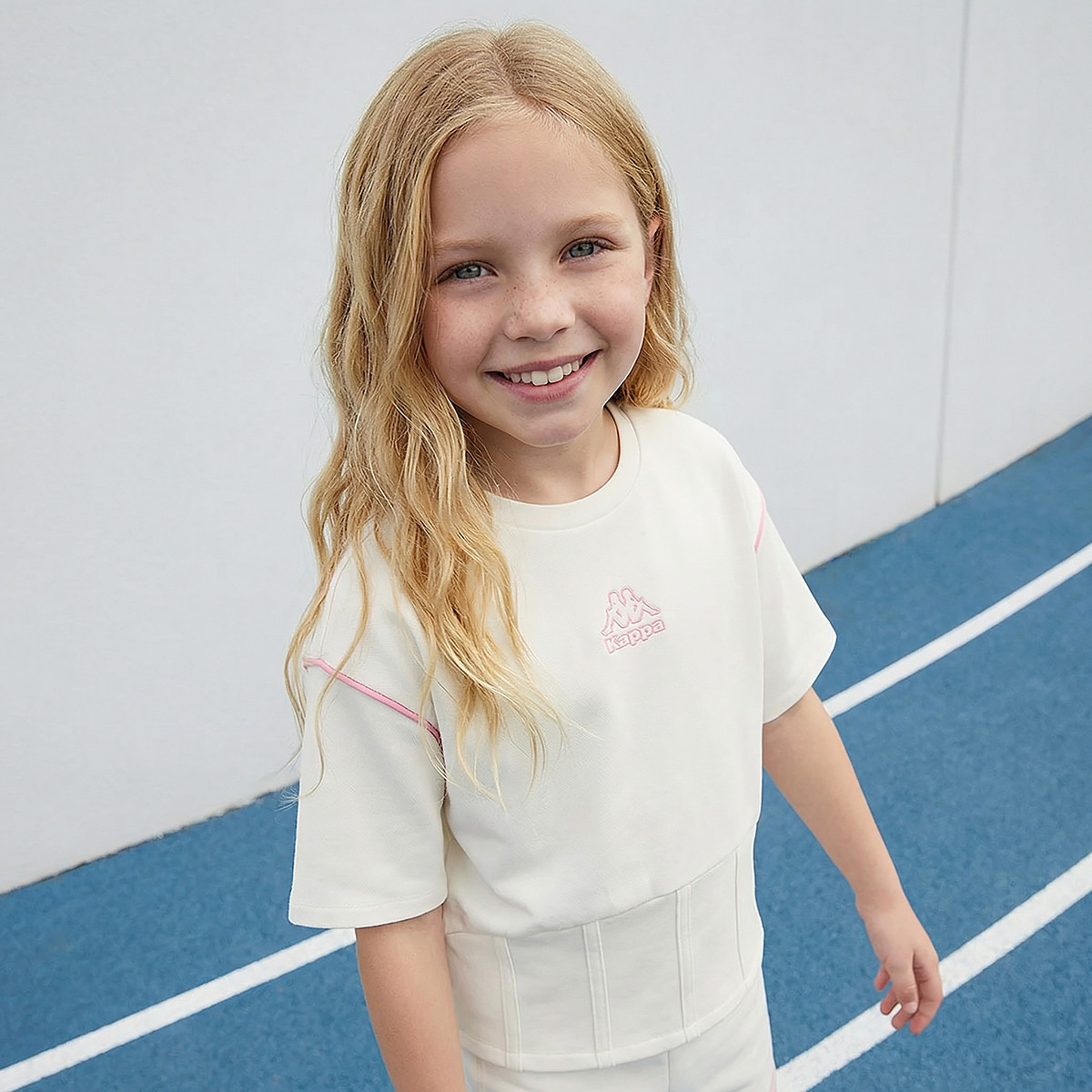 Kappa Crew Neck Short Sleeves T-shirt with Panel Detail-girls-clothing-tshirts-image-1