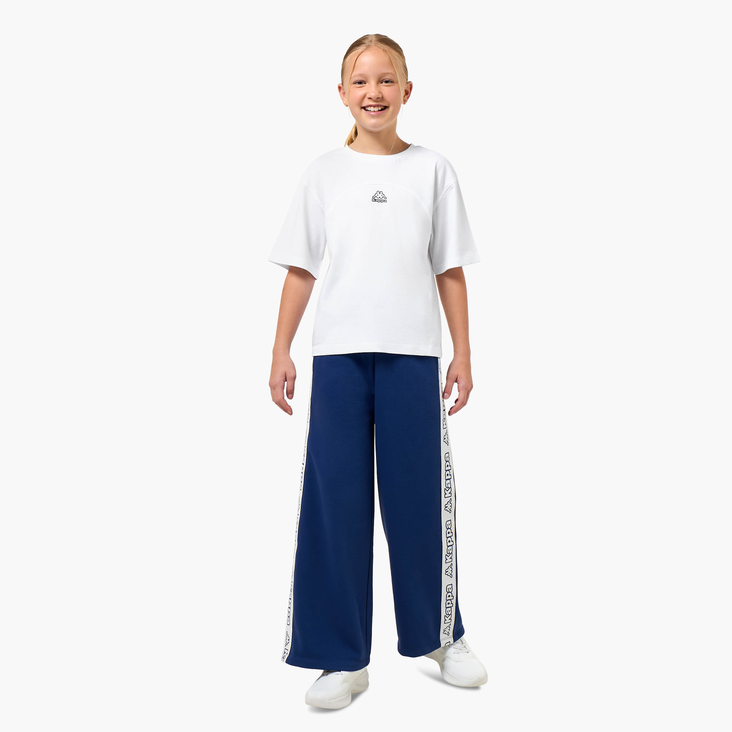 Kappa Round Neck Short Sleeve T-shirt with Logo Print-girls-clothing-tshirts-image-2