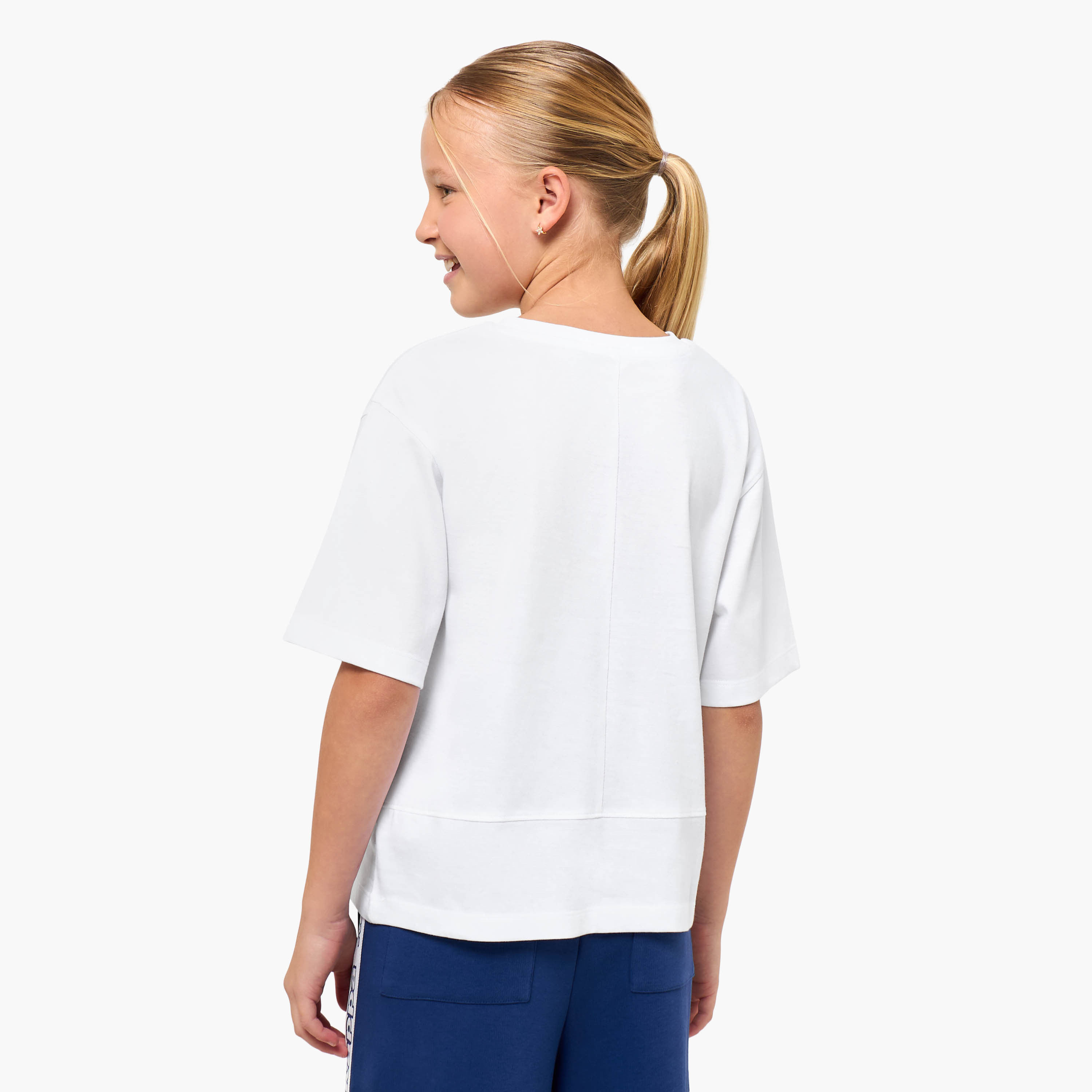 Kappa Round Neck Short Sleeve T-shirt with Logo Print-girls-clothing-tshirts-image-3