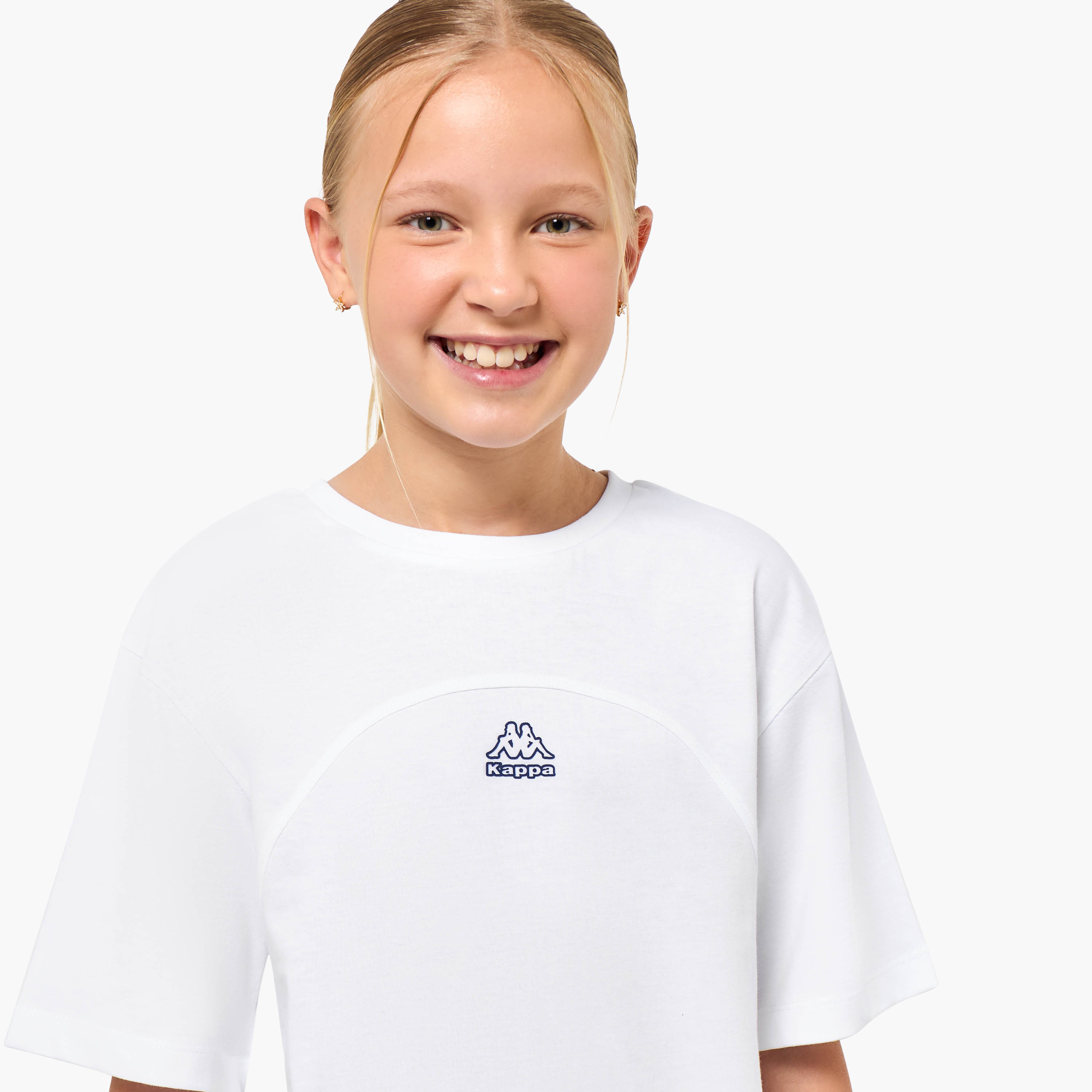 Kappa Round Neck Short Sleeve T-shirt with Logo Print-girls-clothing-tshirts-image-4