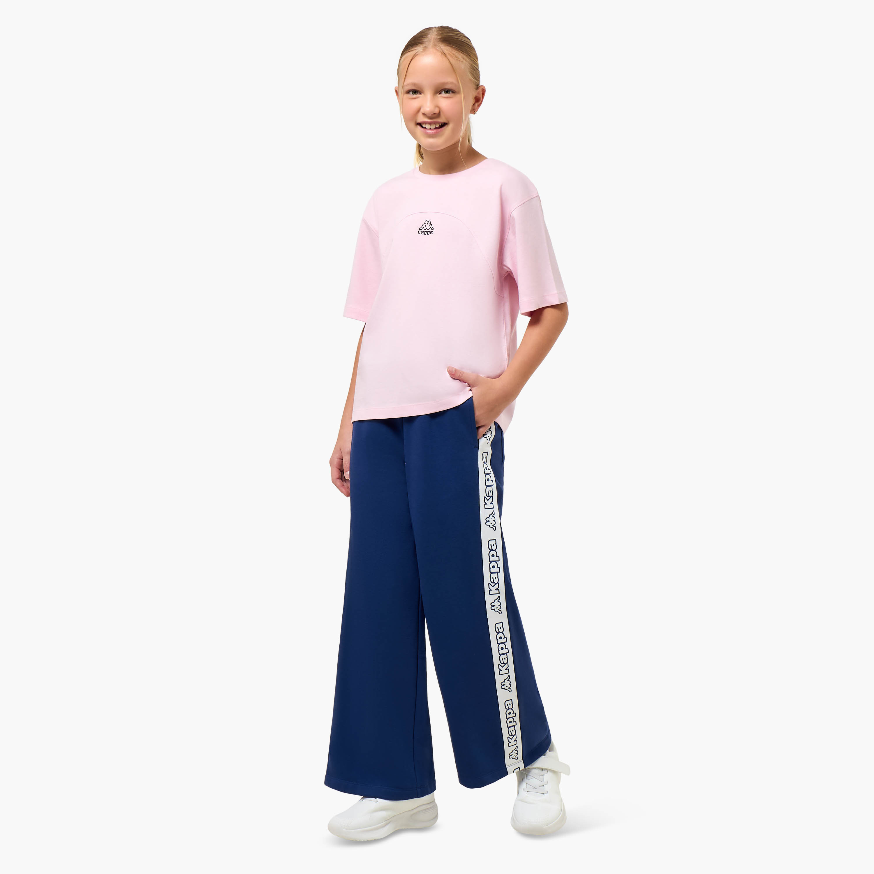Kappa Crew Neck Short Sleeves T-shirt with Logo Print-girls-clothing-tshirts-image-2