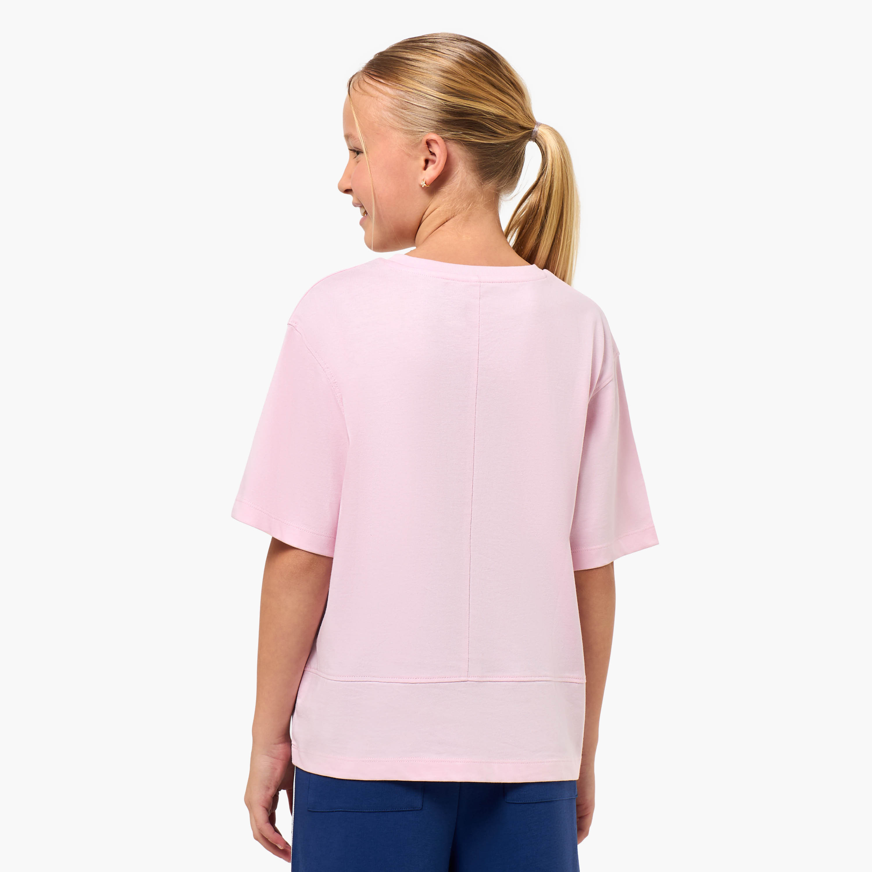 Kappa Crew Neck Short Sleeves T-shirt with Logo Print-girls-clothing-tshirts-image-3