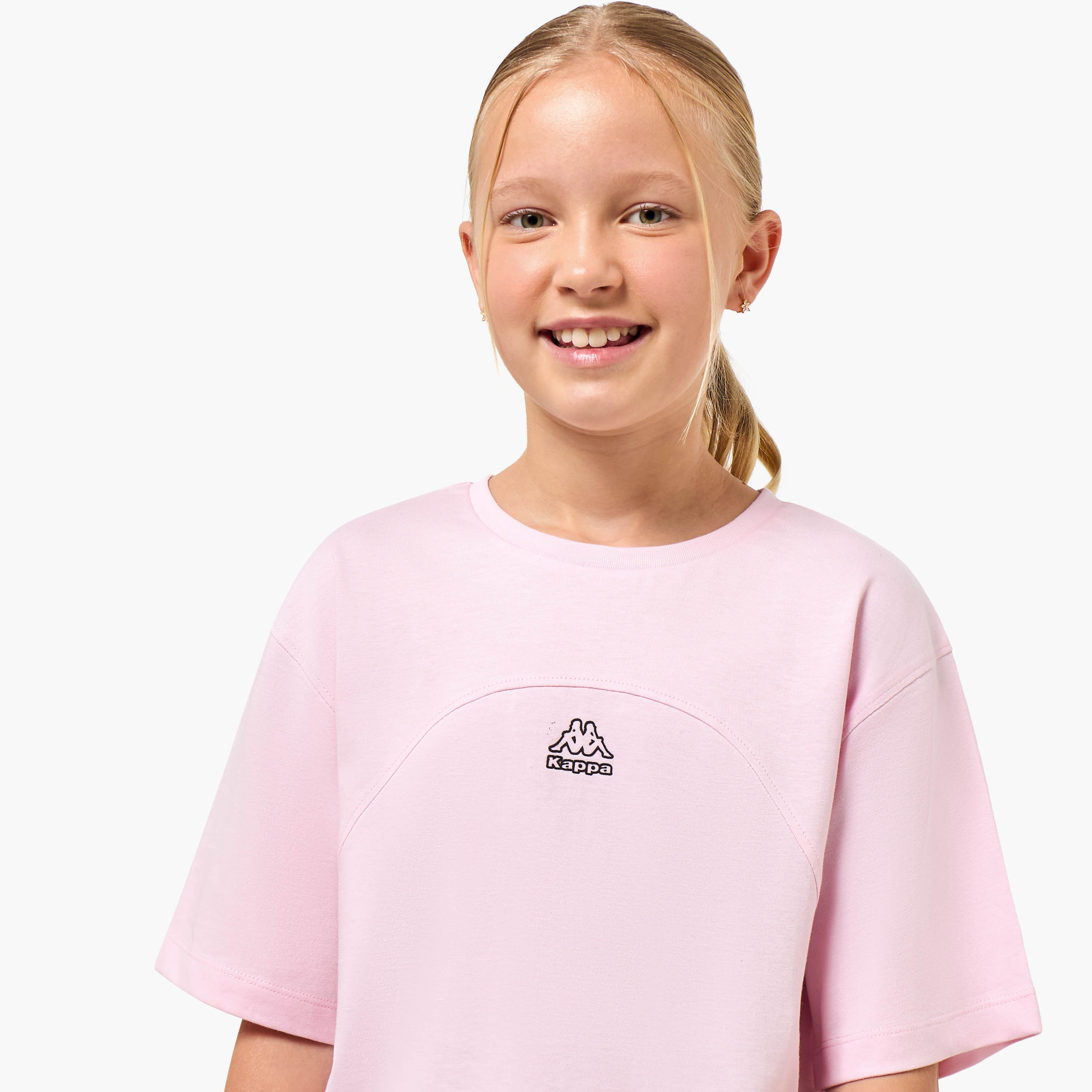 Kappa Crew Neck Short Sleeves T-shirt with Logo Print-girls-clothing-tshirts-image-4