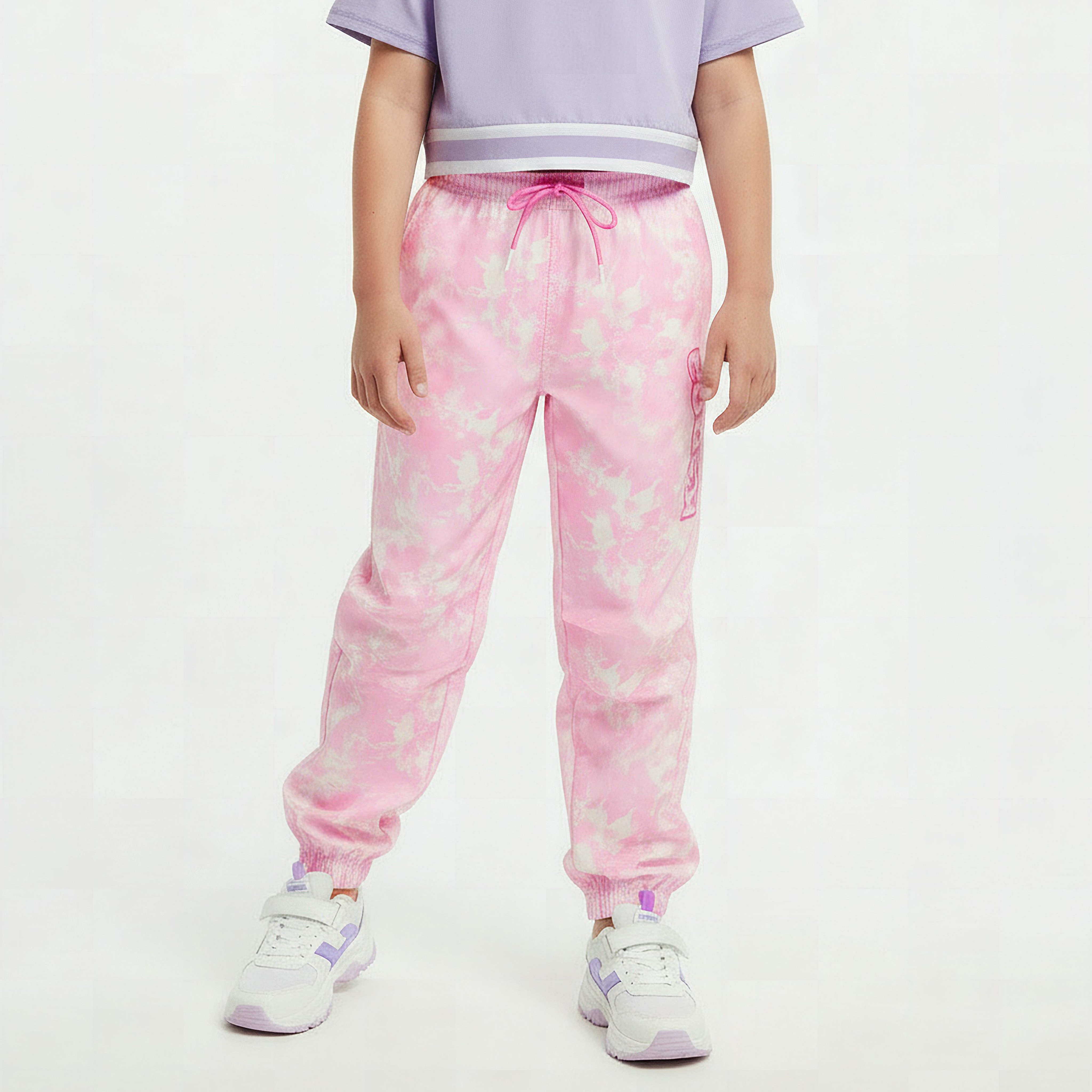 Kappa Joggers with Pockets, Drawstring Waist-sports-girls-clothing-bottoms-image-1