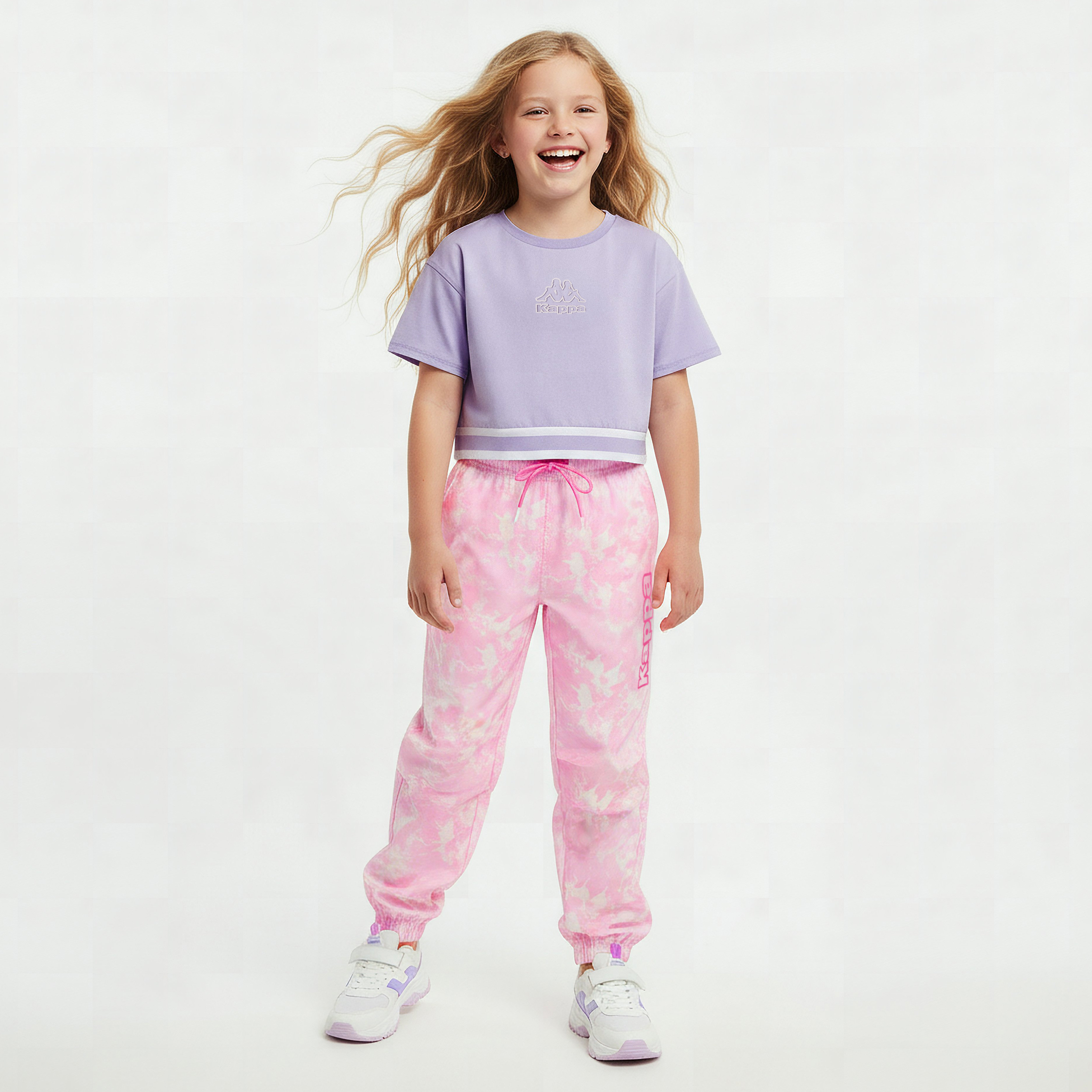 Kappa Joggers with Pockets, Drawstring Waist-sports-girls-clothing-bottoms-image-2