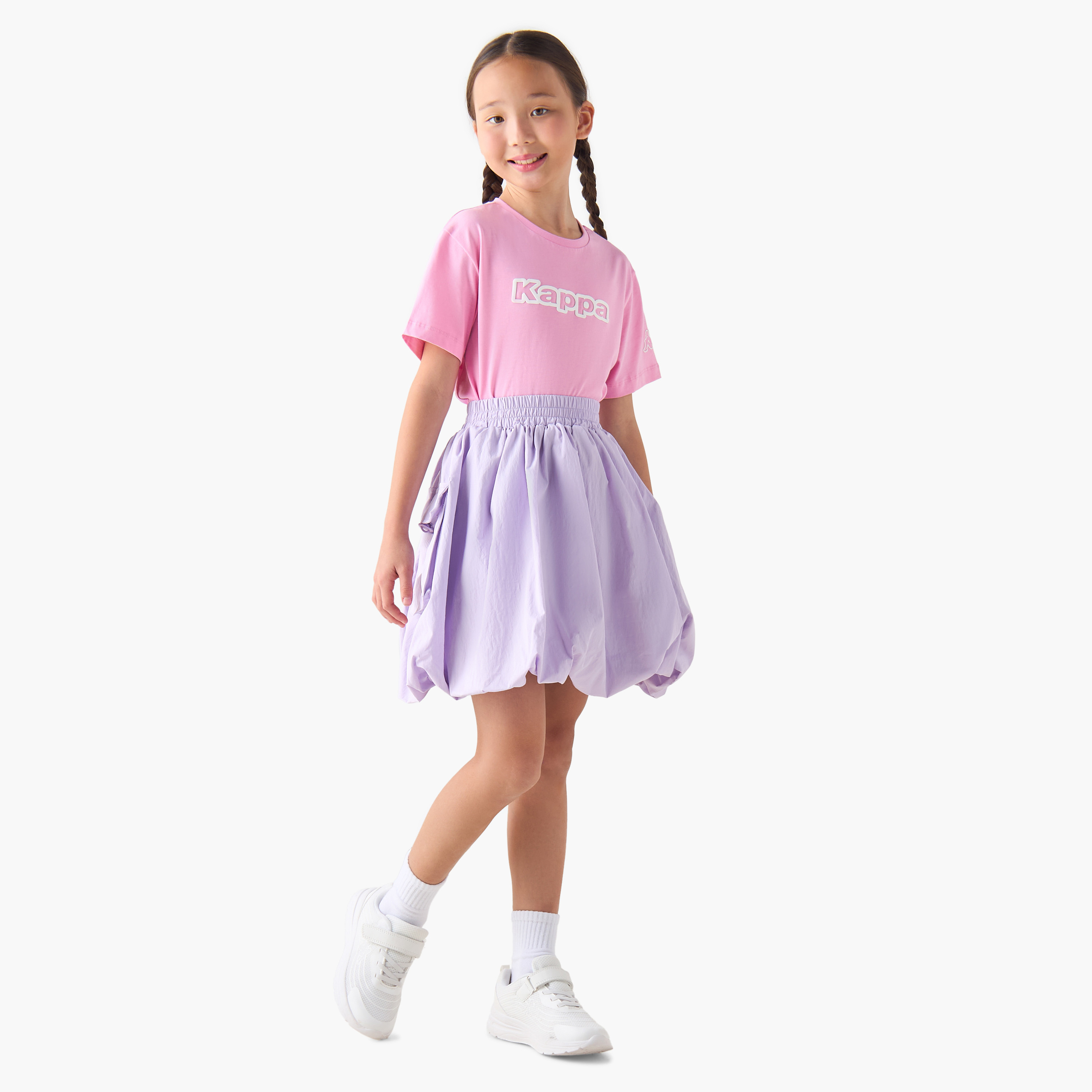 Kappa Mini Skirt with Bubble Hemline-girls-clothing-bottoms-skirts-image-2