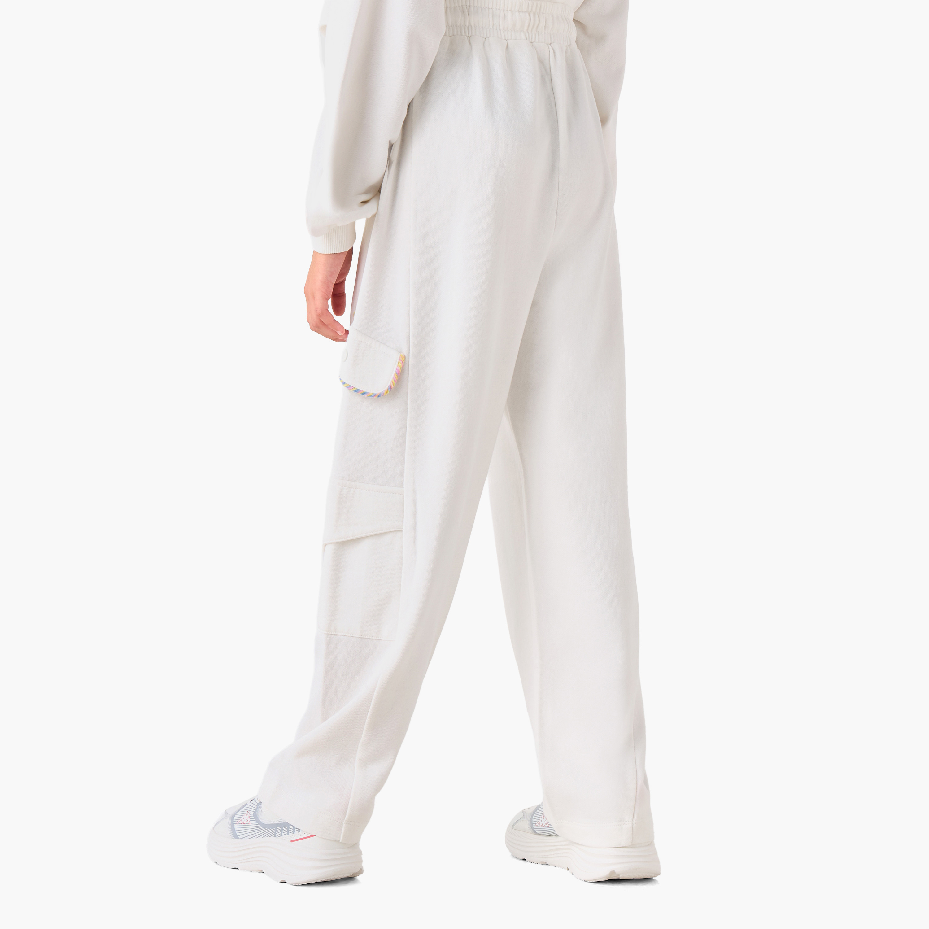 Kappa Elasticated Drawstring Waist Track Pants with Logo Print-girls-clothing-bottoms-joggersandtrackpants-image-3