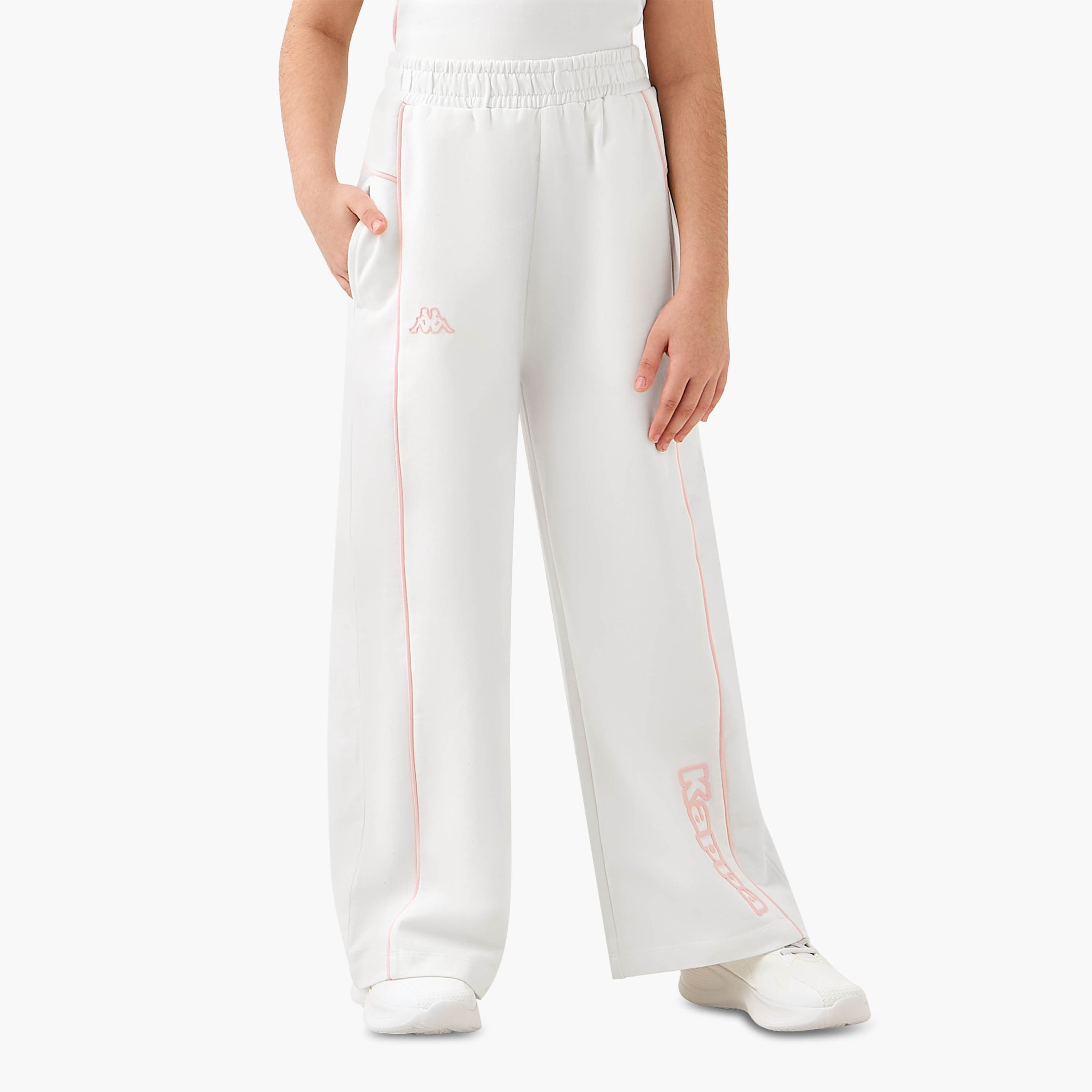 Kappa Elastic Waist Track Pants with Panel Detail-girls-clothing-bottoms-joggersandtrackpants-image-1