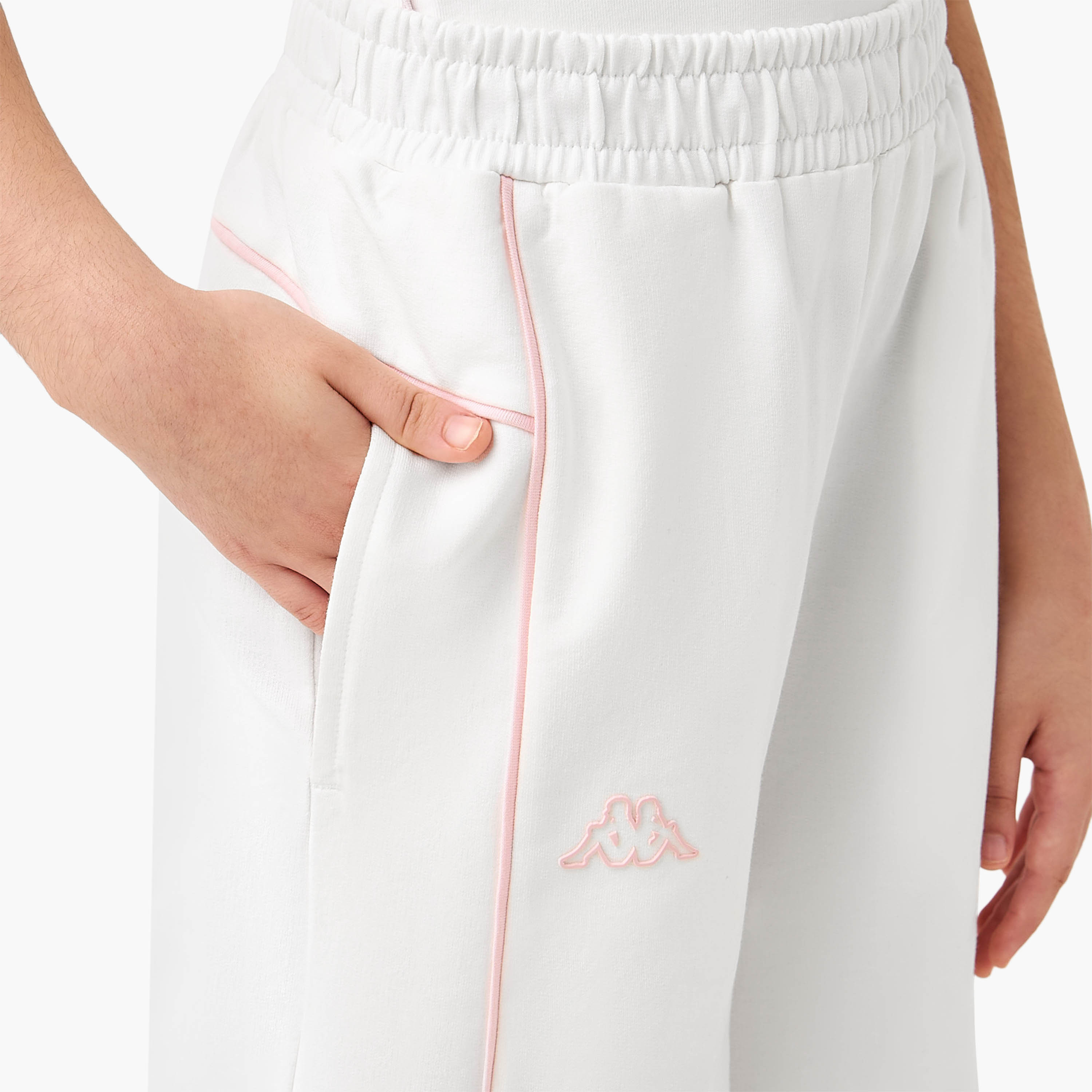 Kappa Elastic Waist Track Pants with Panel Detail-girls-clothing-bottoms-joggersandtrackpants-image-4