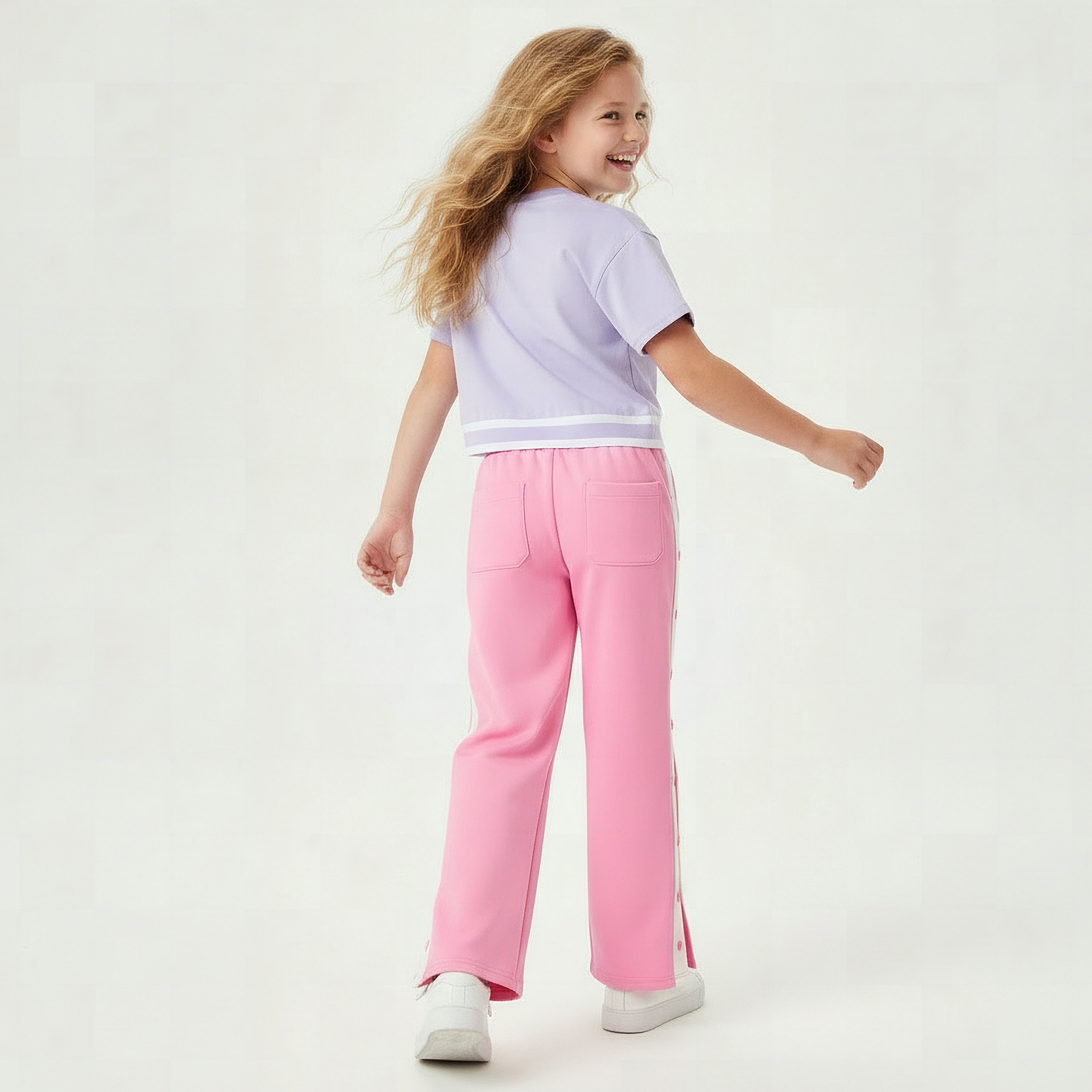بنطلون رياضي بخصر برباط وجيوب من كابا-girls-clothing-bottoms-joggersandtrackpants-image-4