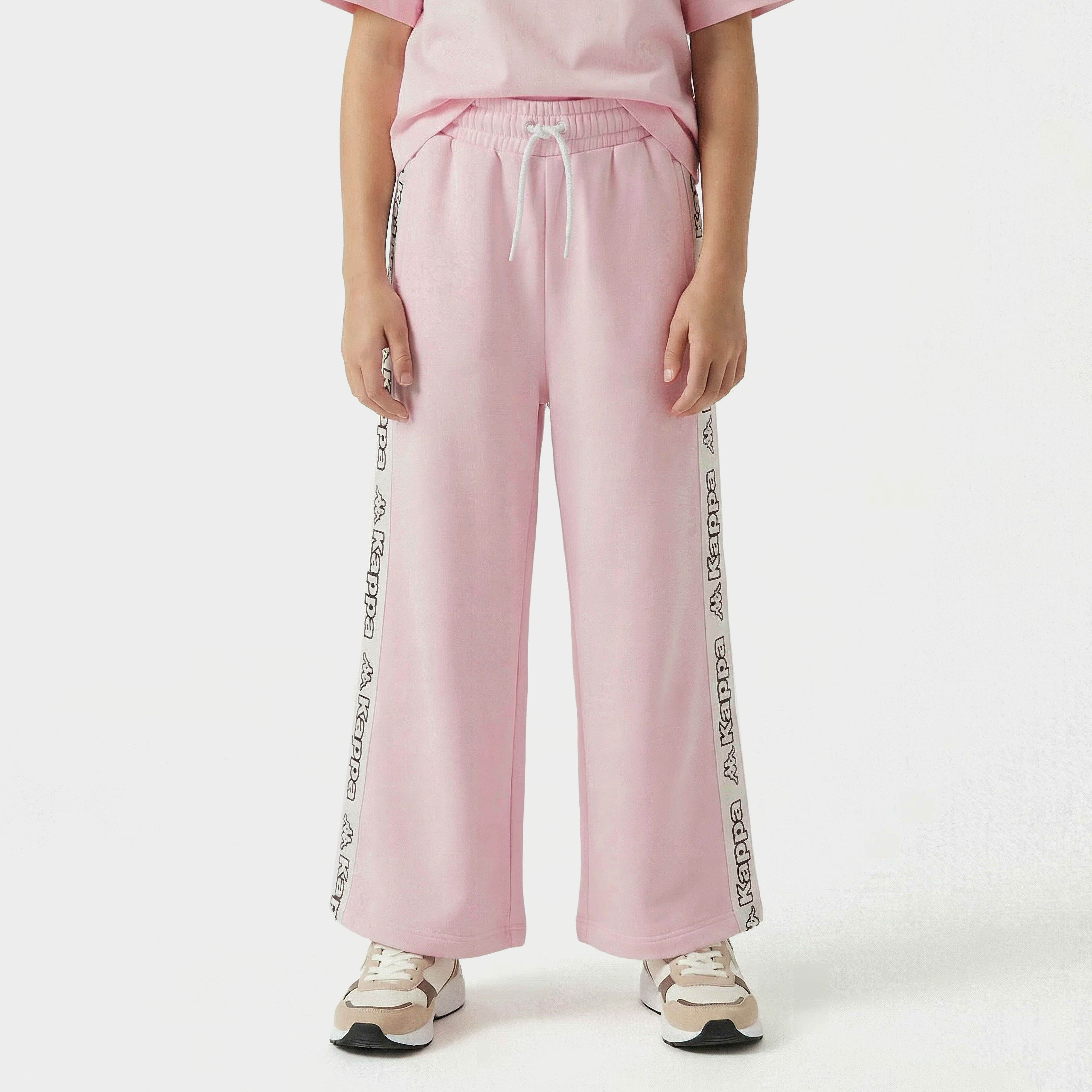 بنطلون رياضي بخصر مطاطي برباط إغلاق وتفاصيل شريط جانبي من كابا-girls-clothing-bottoms-joggersandtrackpants-image-1